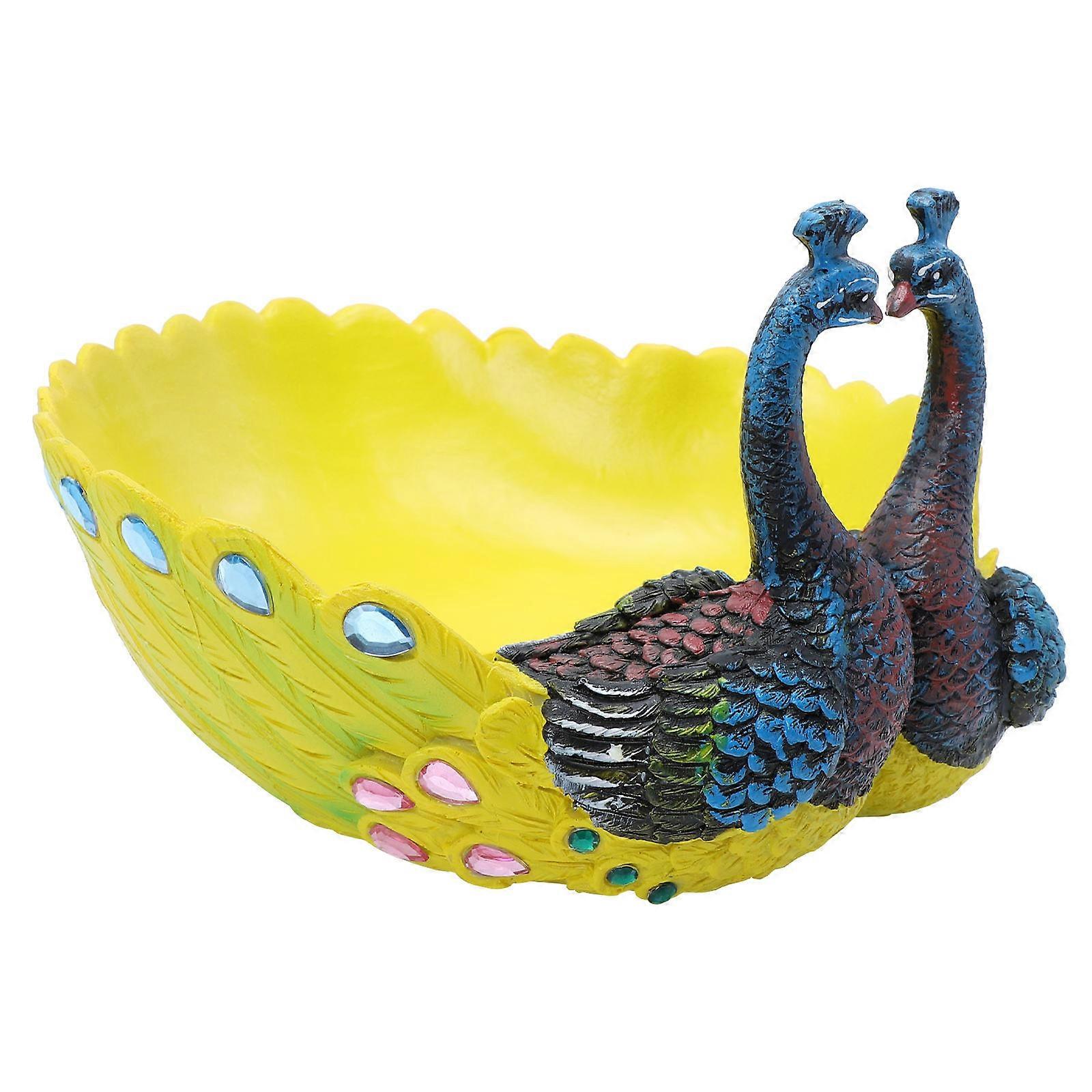 Peacocks Design Planter Resin Flowerpot for Decoration Assorted Color Vase