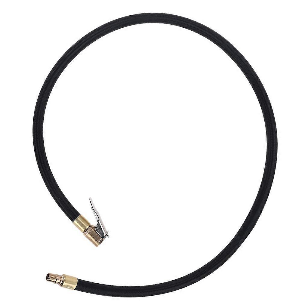Portable selflocking air filler with rubber hose for 10/20/30/40/60/80 cm tires, compatible with 0.8 cm x 32TPI air compressor pumps.