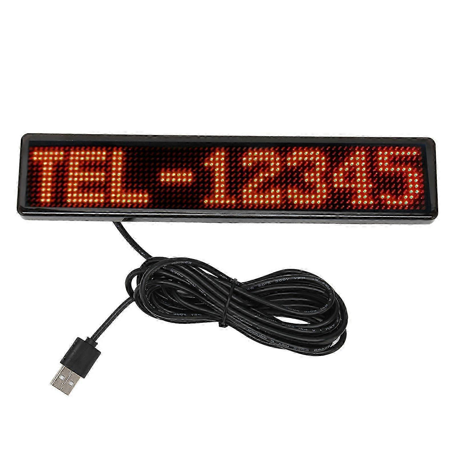 LED-Matrix-Panel 12x72 Punkte Bluetooth APP-Steuerung Programmierbares Scrollen LED-Schild für Store Car Bar Hotel..