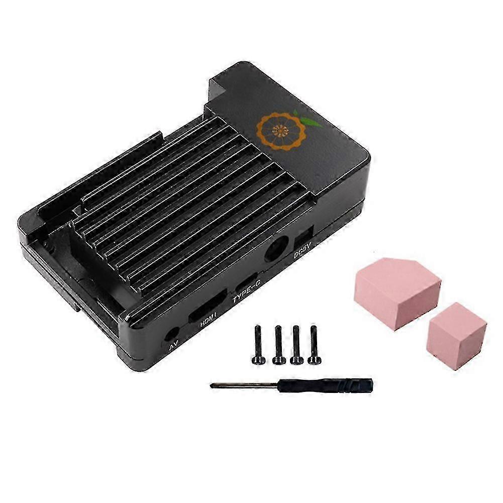 Orange Pi 4/4B Aluminum Alloy Case with Thermal Conductive Adhesive for Development