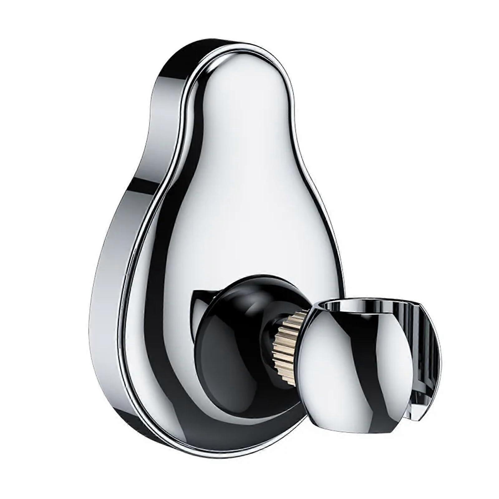 ZHGUIMING Suction Cup Shower Holder, Adjustable Shower Head Holder, Nozzle Hand Holder, Punch, 720° Rotating Shower Holder (Silver Holder)