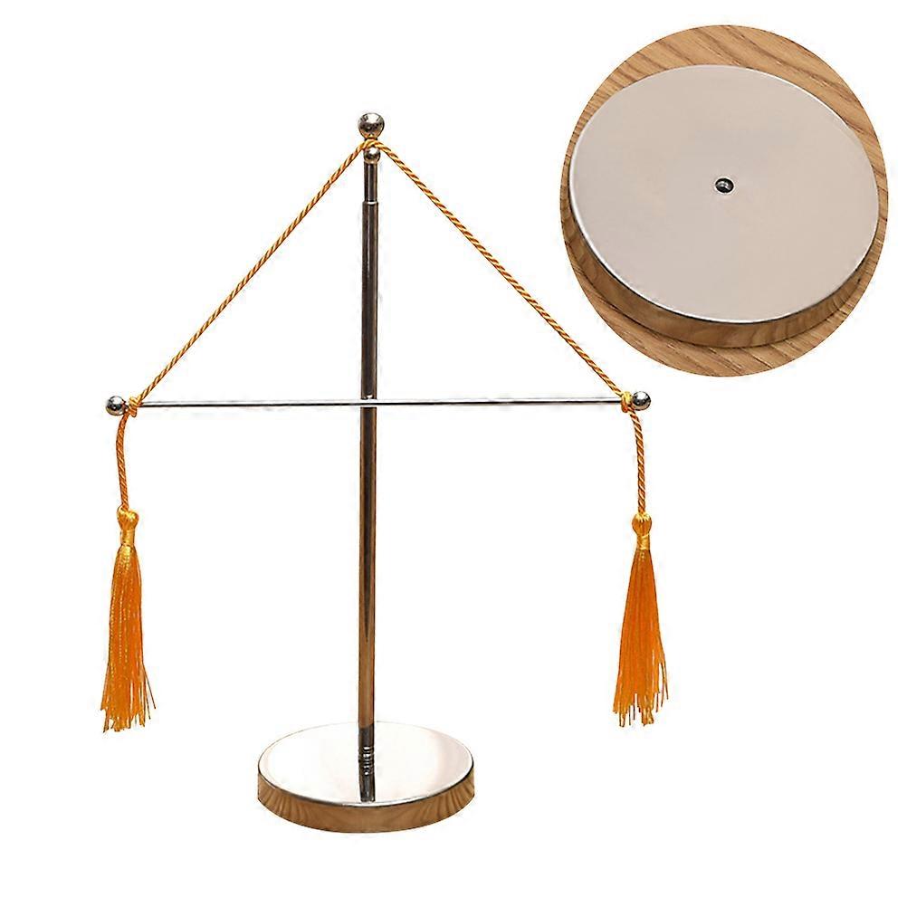 Table Top Flag Holder Stainless Steel Flag Support Rectangular Base Modern Office 48 x 9 x 1.5cm 1 Set