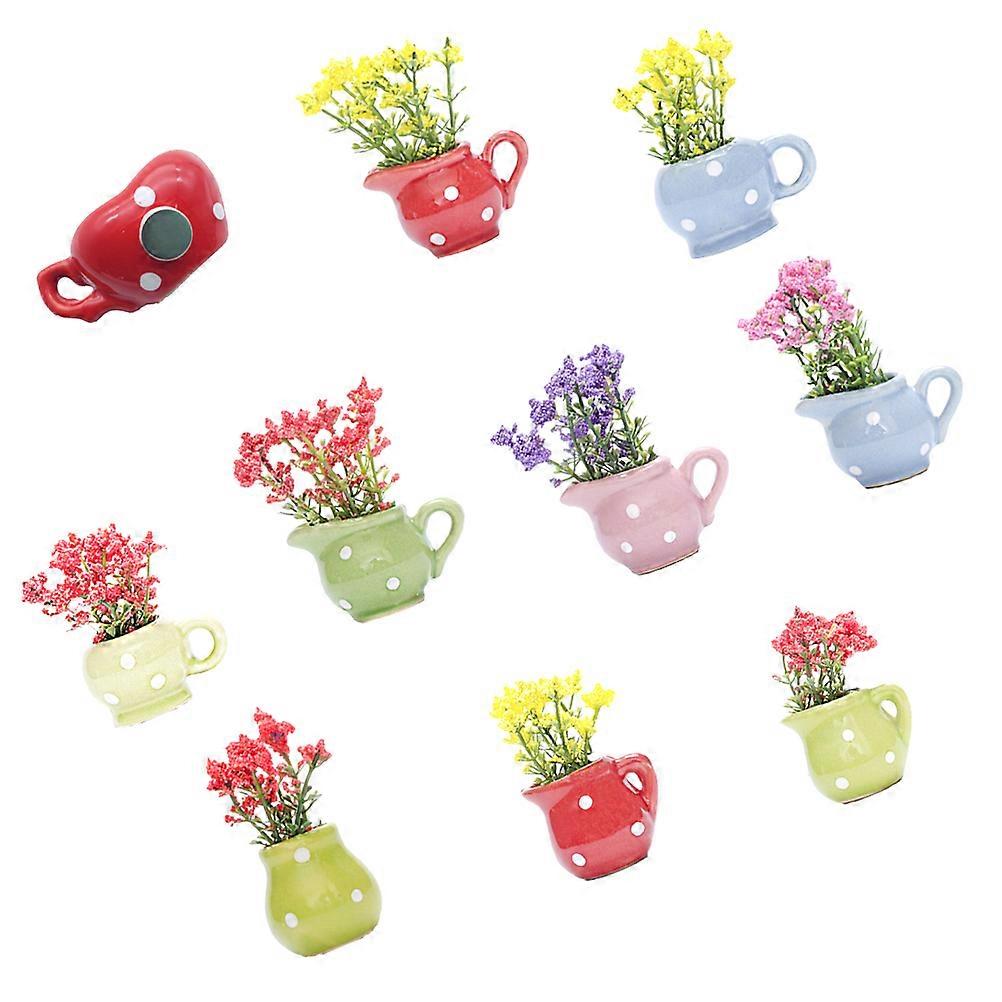 10pcs Realistic Plant Refrigerator Magnets, Decorative Kitchen Magnets for Fridge, Office, Classroom – Strong Hold for Photos and Messages, Smooth