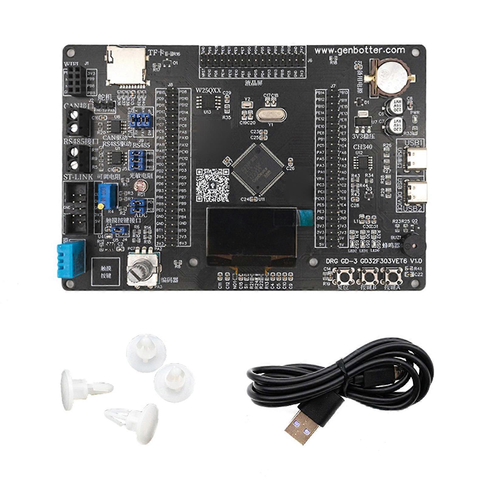 Scheda di sviluppo MCU da 120 MHz GD32F303VET6 con scheda di apprendimento della porta USB per il progetto di prototipazione di programmazione Multicolor