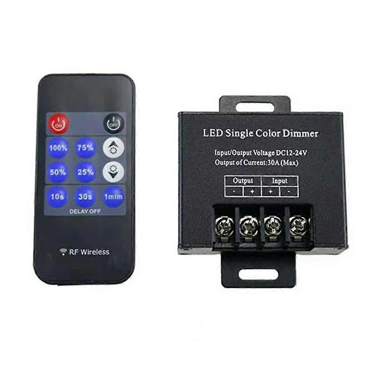 LED Single Color Dimmer Wireless LED Controller 11 Key Remote Control Adjust Brightness Switch for
