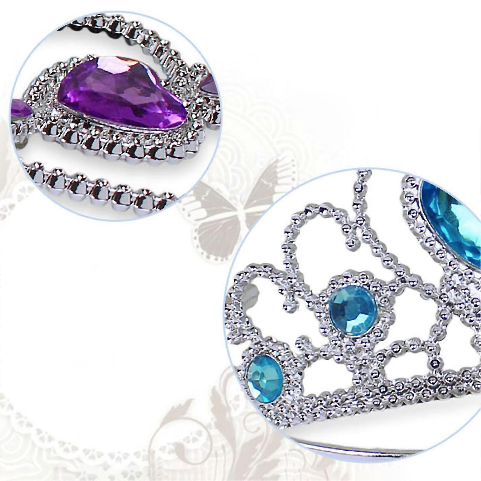 プリンセスクラウンとワンドセット小さな女の子のためのキラキラプリンセスアクセサリー