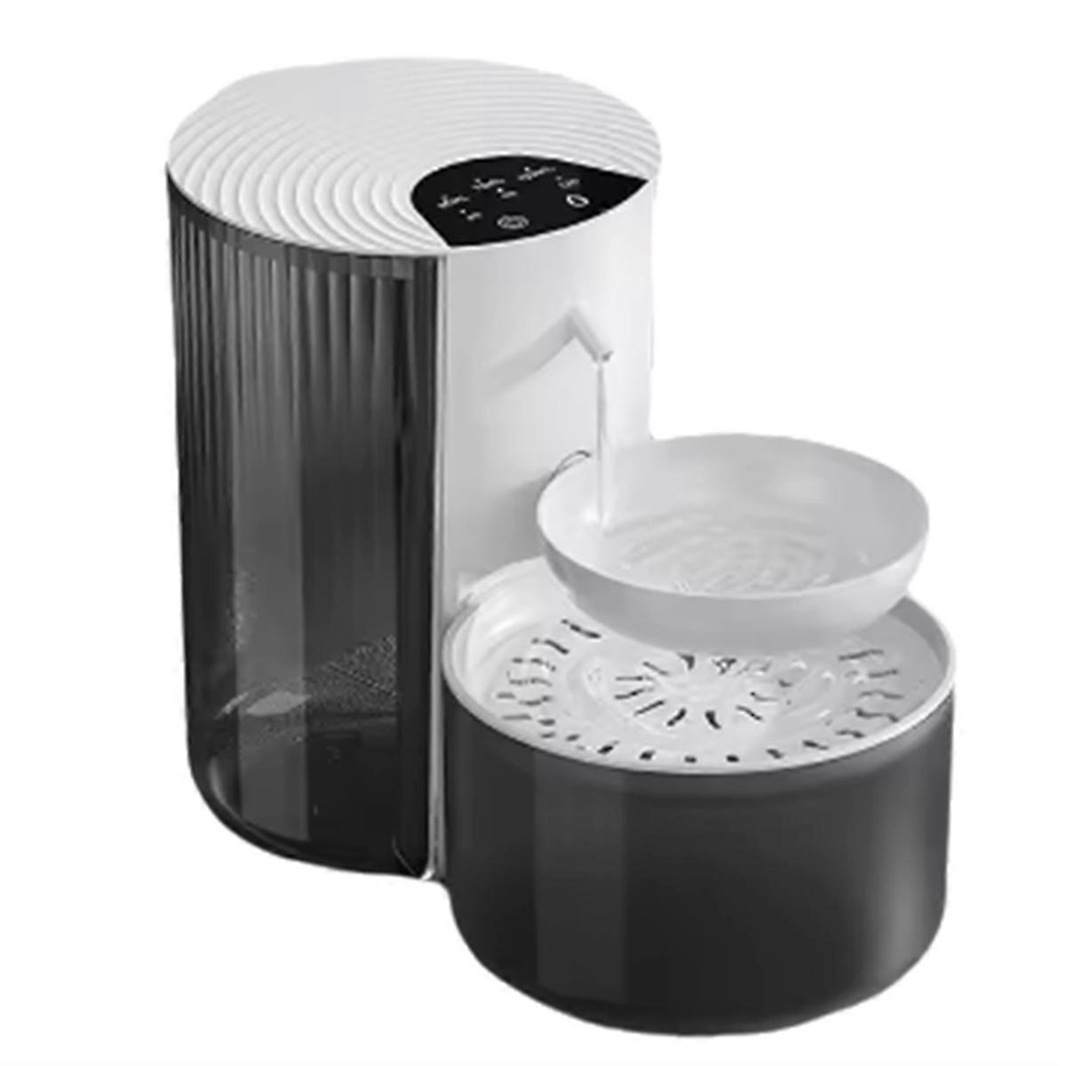 3L Wireless Pet Water Fountain Rechargeable Dump Water Feeder Timed Smart No Filter Required White
