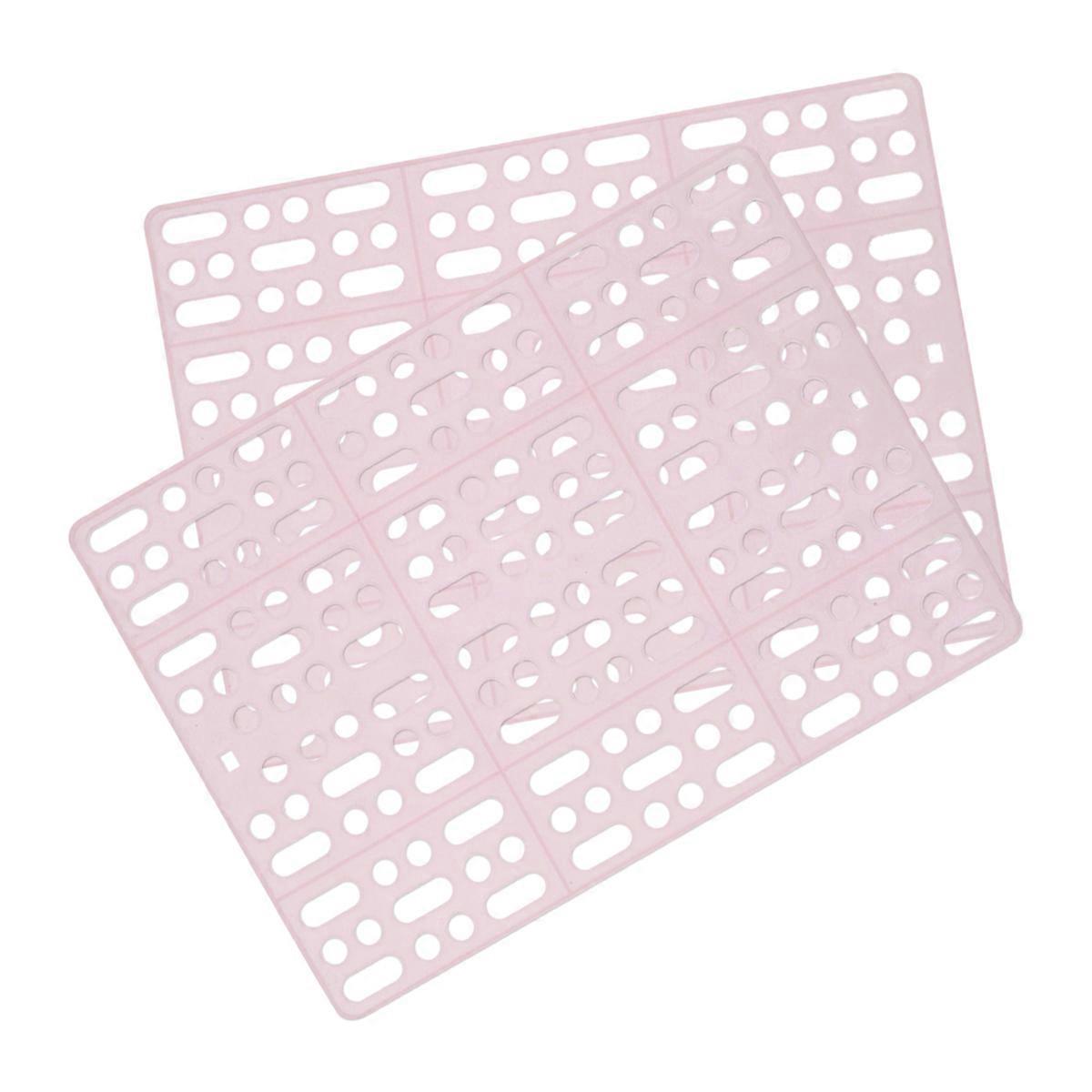 2 Stück rosa Matten PVC-Kunststoff-Pads mit festen Laschen für Käfiglaufstall, Move Design für Kaninchen, Meerschweinchen, Chinchillas und Haustiere, leicht zu reinigen bequem