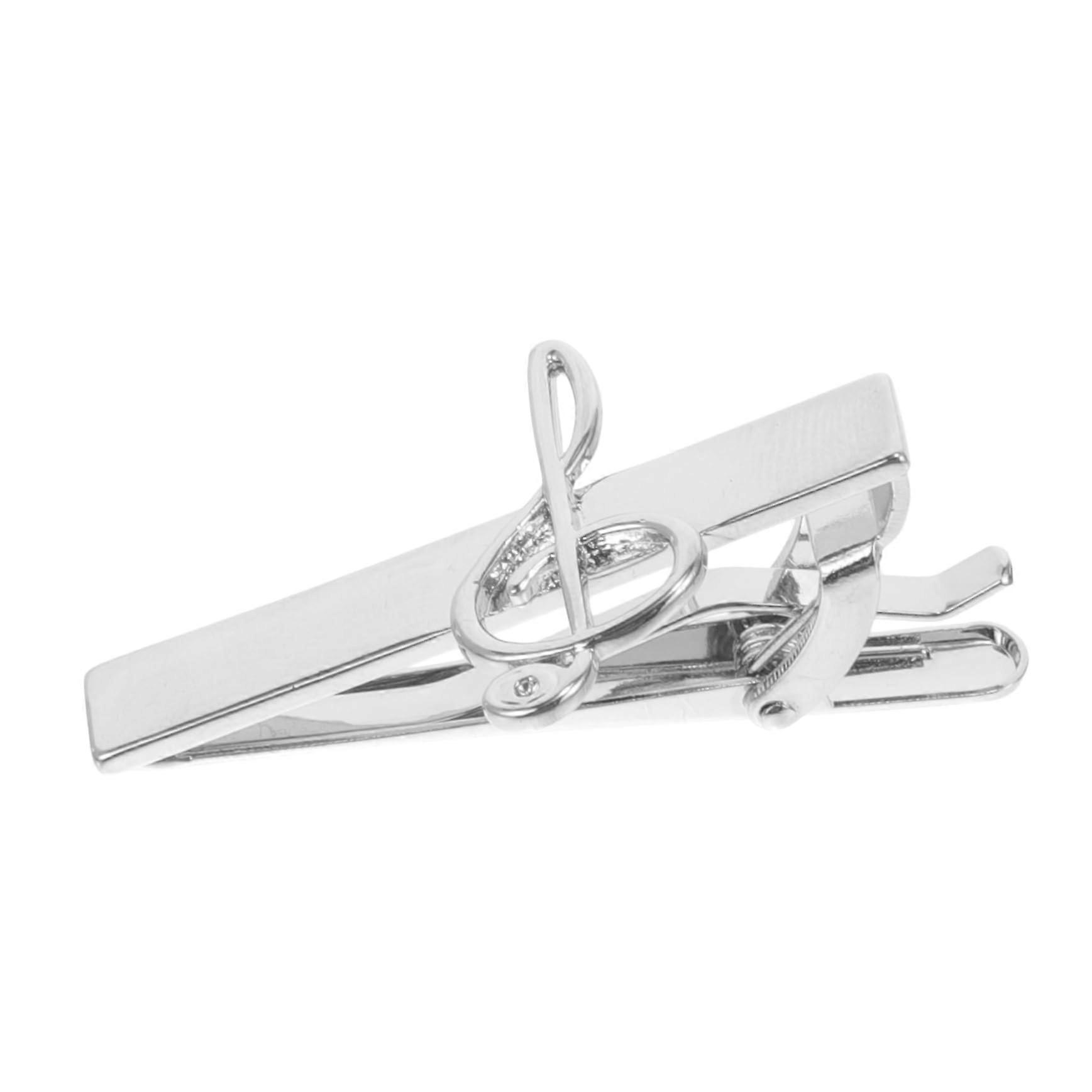 رجالي ربطة عنق كليب أنيقة قميص التعادل كليب مع تصميم ملاحظة الموسيقى لحفلات الزفاف مناسبات العمل اكسسوار أنيق لدعاوى العلاقات