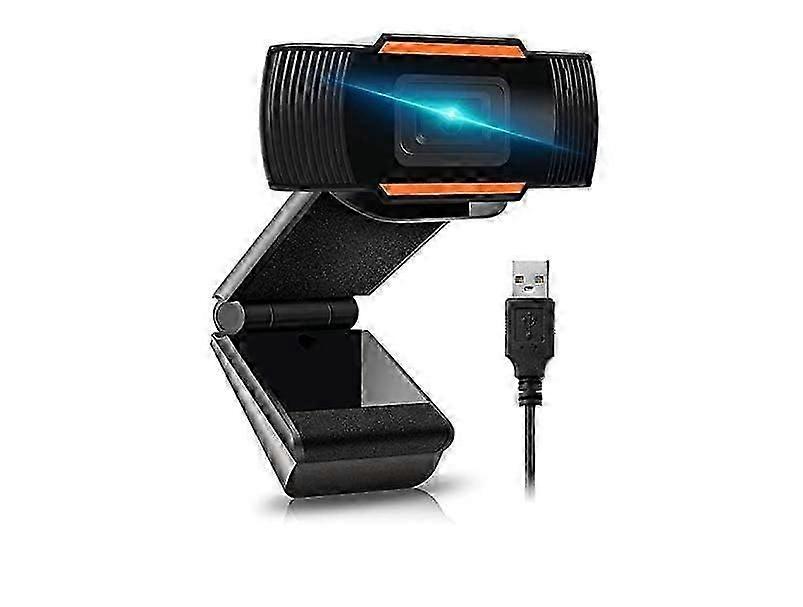 Webcam with Microphone for PC, USB 2.0 Web Camera, Webcam(Black)