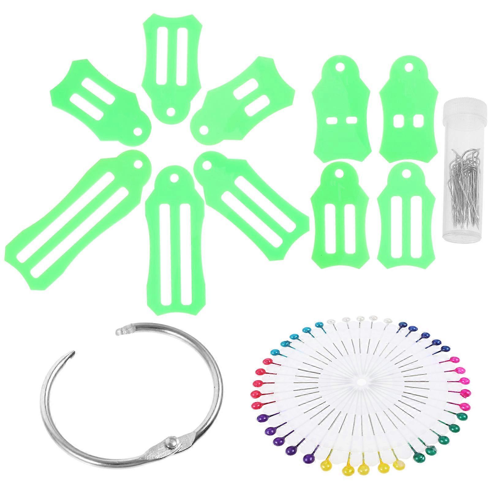 Blue Plastic Bias Tape Making Tools Set for Home Use Craft Sewing Accessories