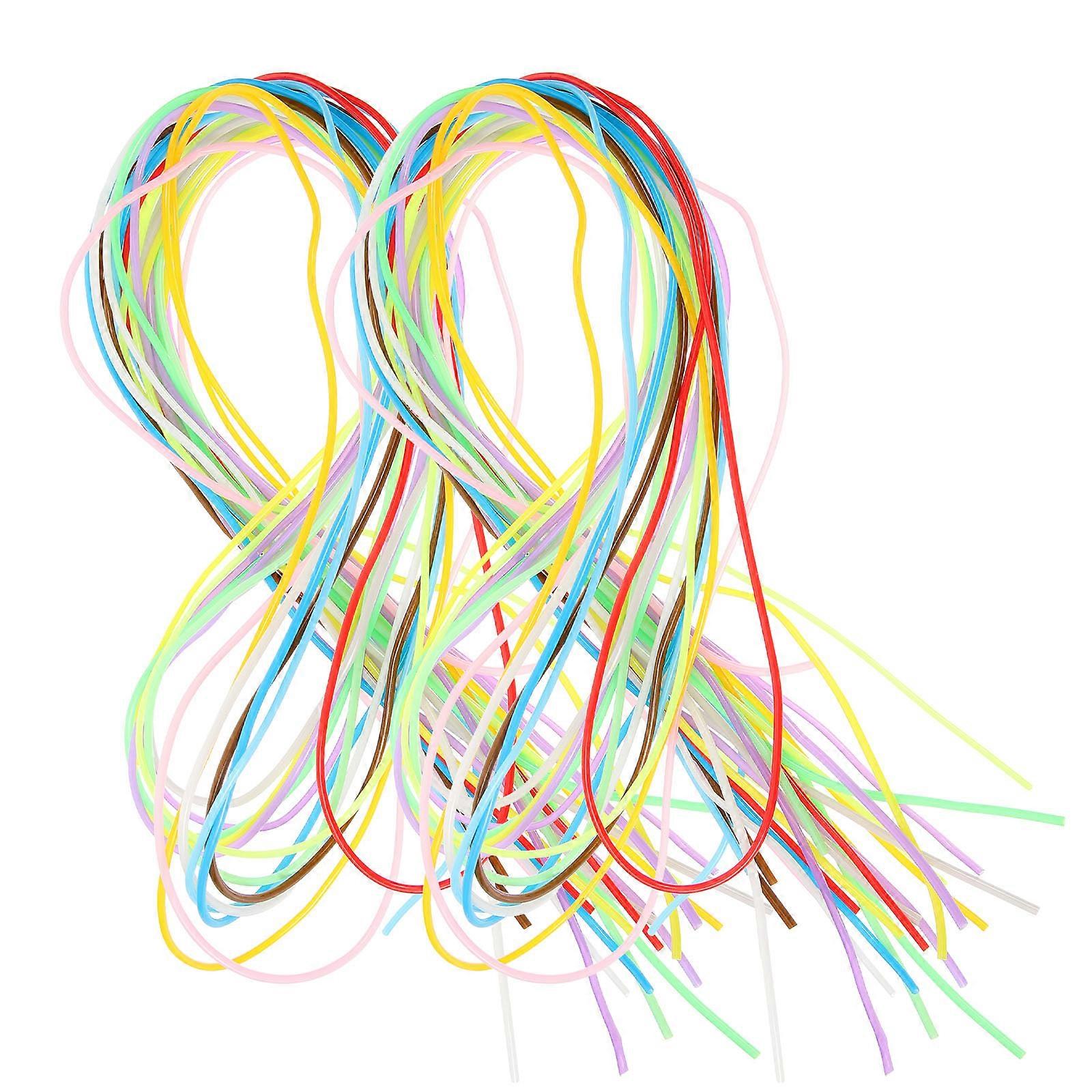 Pvc String Colorful Braided Rope Diy Craft String For Diy Projects Crafts Jewelry Making Assorted Color 100cm Length 0.18cm Diameter 200Pack