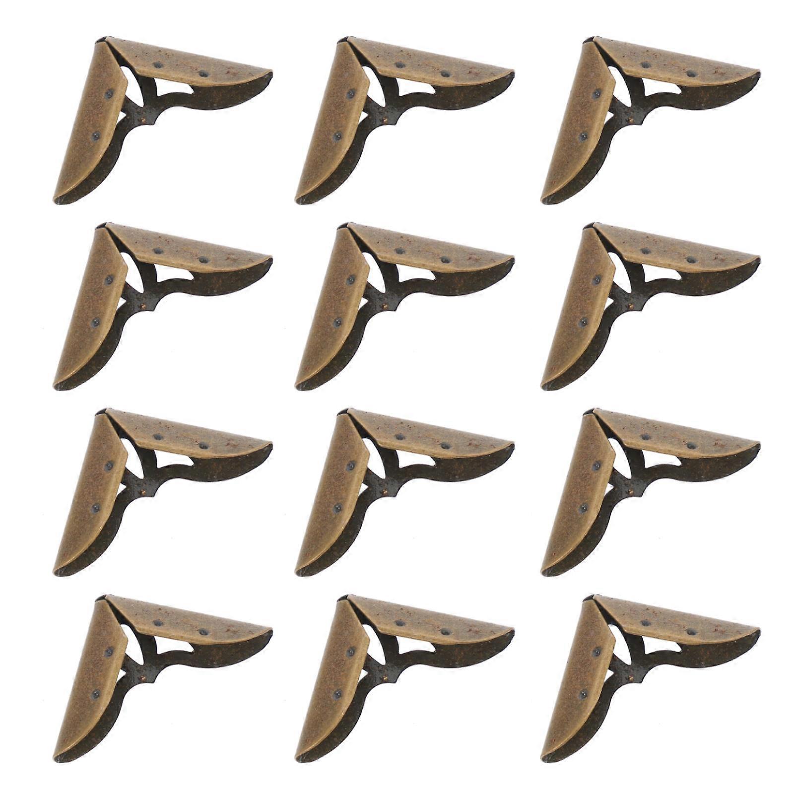 Metal Corner Protector for Album Scrapbooking Notebook 12Pcs Antique Brass