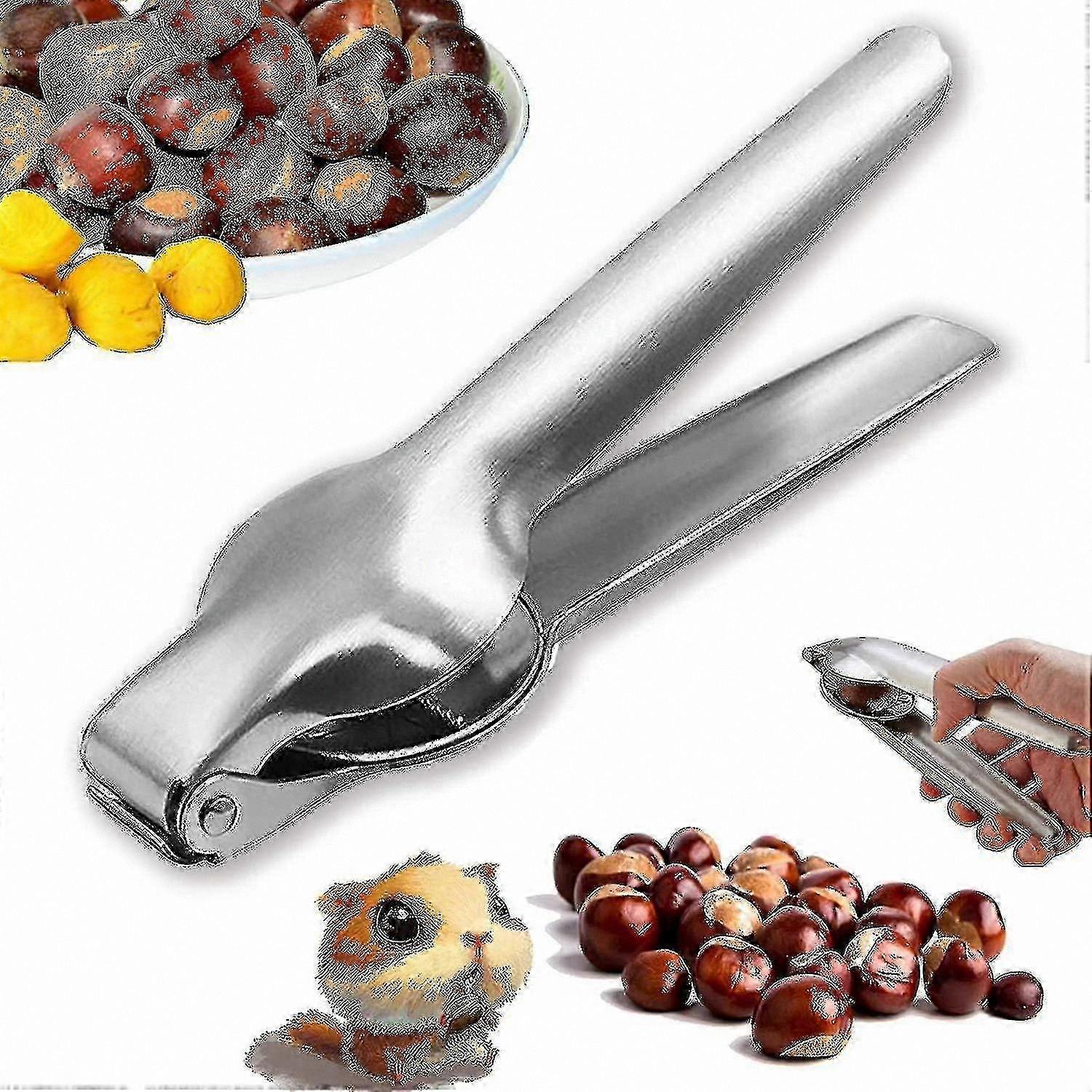 Nut Cracking Tool for Chestnuts and Almonds, Efficient Clip Design for Quick Shell Removal