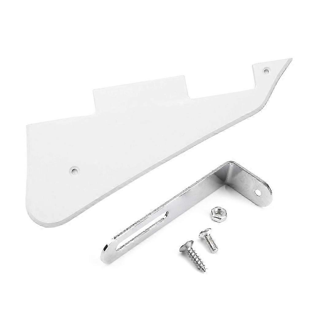 2025 5pcs/set for LP Guitar Pick Guard Scratch Plate Pickguard for Gibson for Les Paul Guitar with Bracket and Screws Instrum White