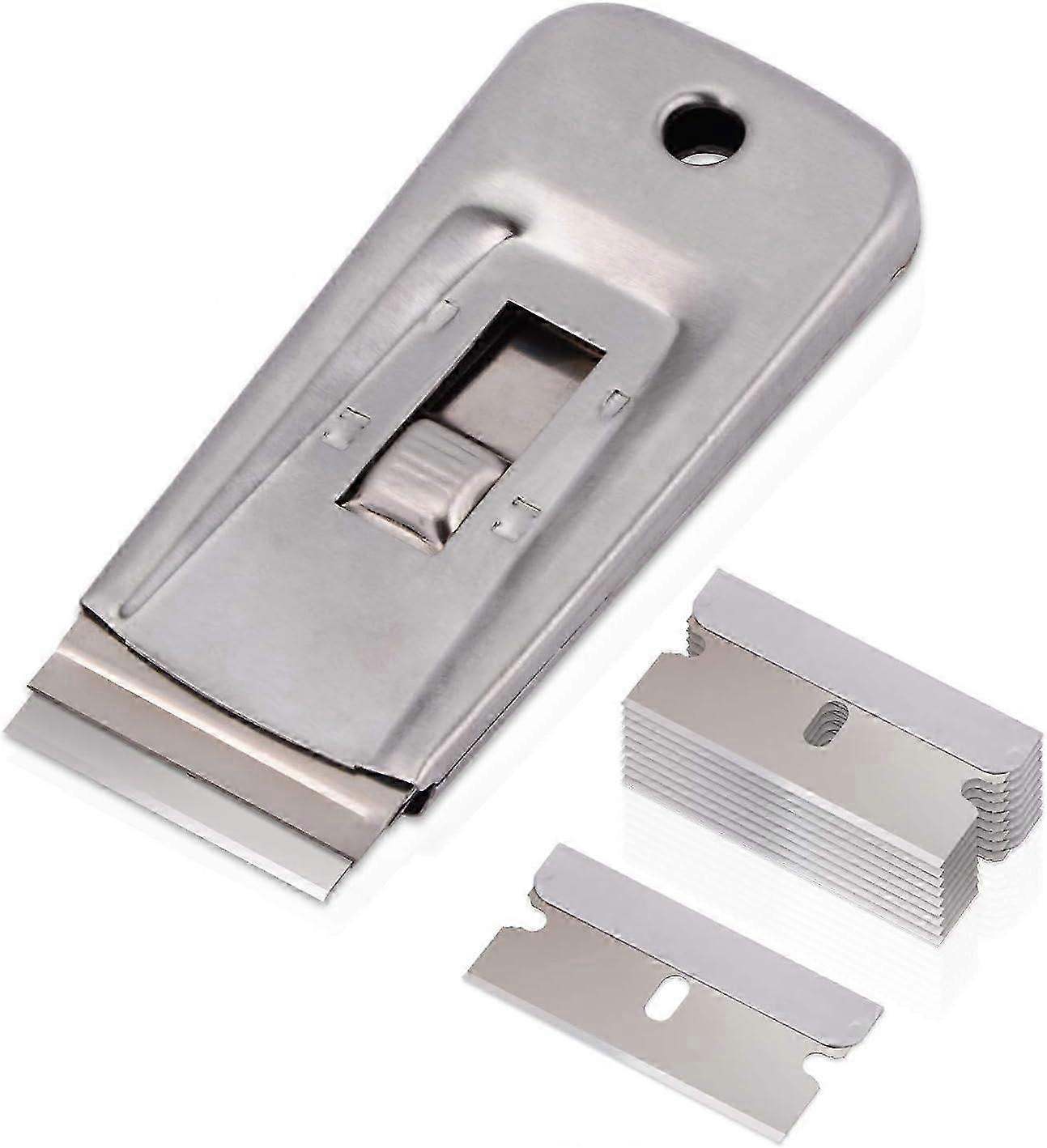 10-Blade Metal Scraper Set for Glass & Ceramic Hobs - UK Kitchen Essential