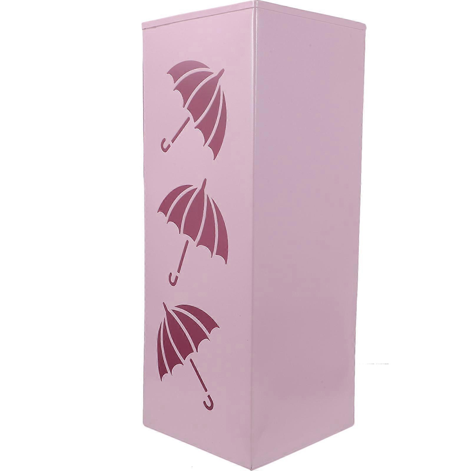 Pink Iron Umbrella Holder for Storage Use Keeps Umbrellas Organized and Dry