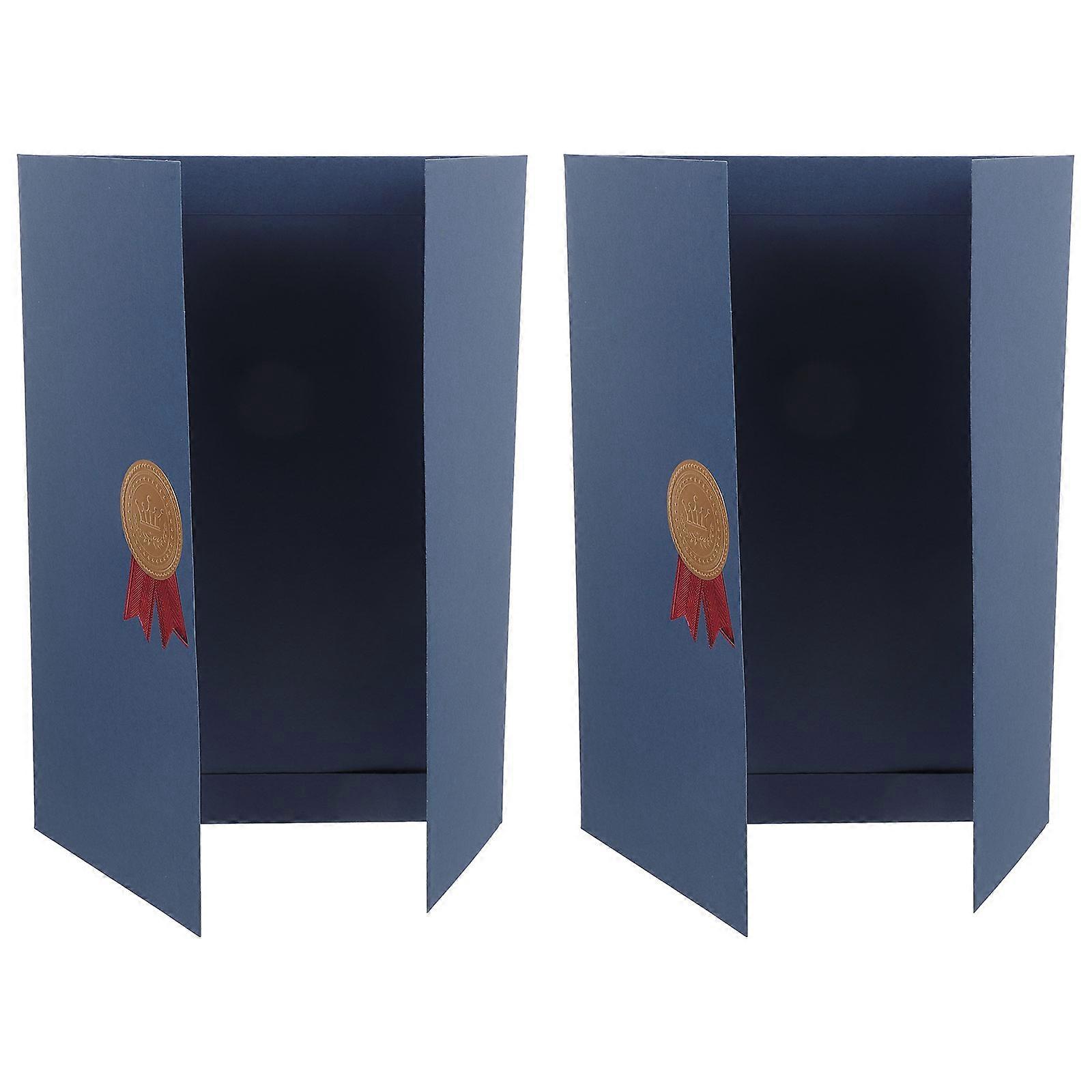 Certificate Envelope Holder For Display Certificates And Achievements In Blue With Paper Material Protect Documents 3Pcs
