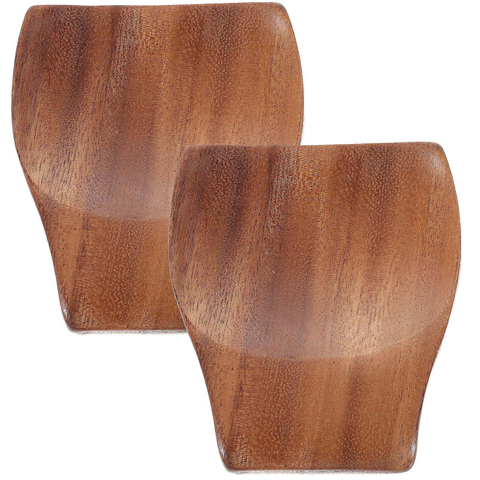 Wooden Spoon Rest for Kitchen Countertops and Stoves Brown Easy to Clean and Maintain Proper Size for Most Spoons 2pcs