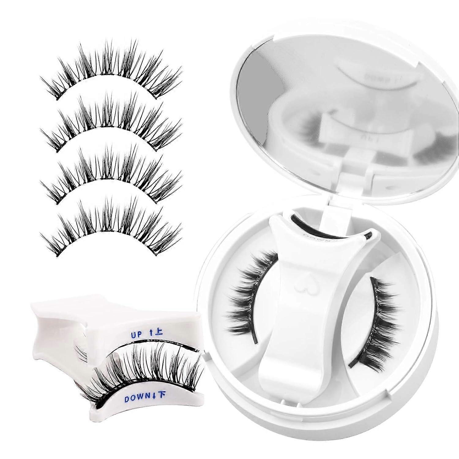 Magnetic Eyelashes with Applicator Magnetic Eyelashes Reusable Natural Look Soft Magnet Eyelashes Set Easy to Wear 1 Pair (806) Black