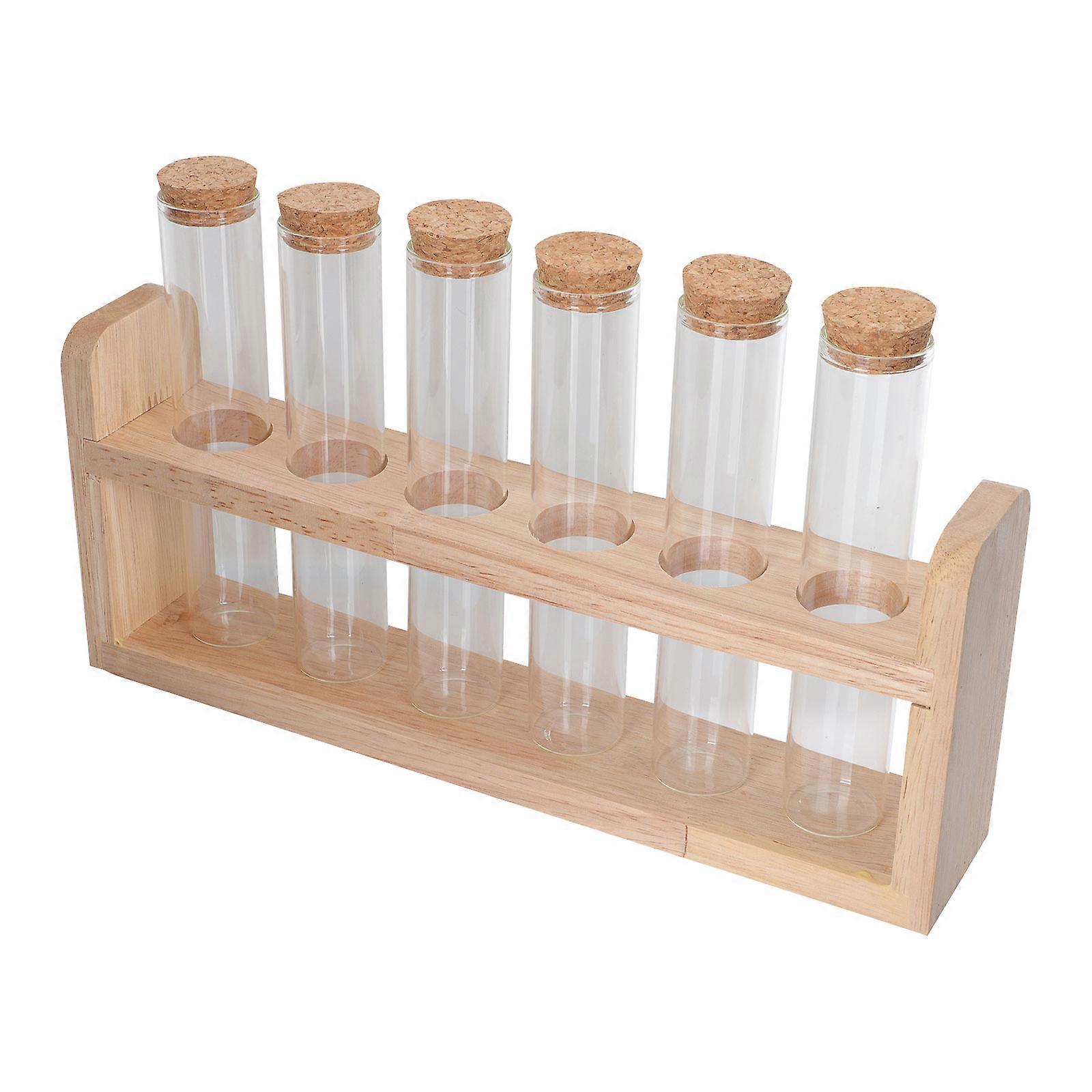 1 Set of Kitchen Test Tube Holder Displaying Glass Tubes Home Accessory