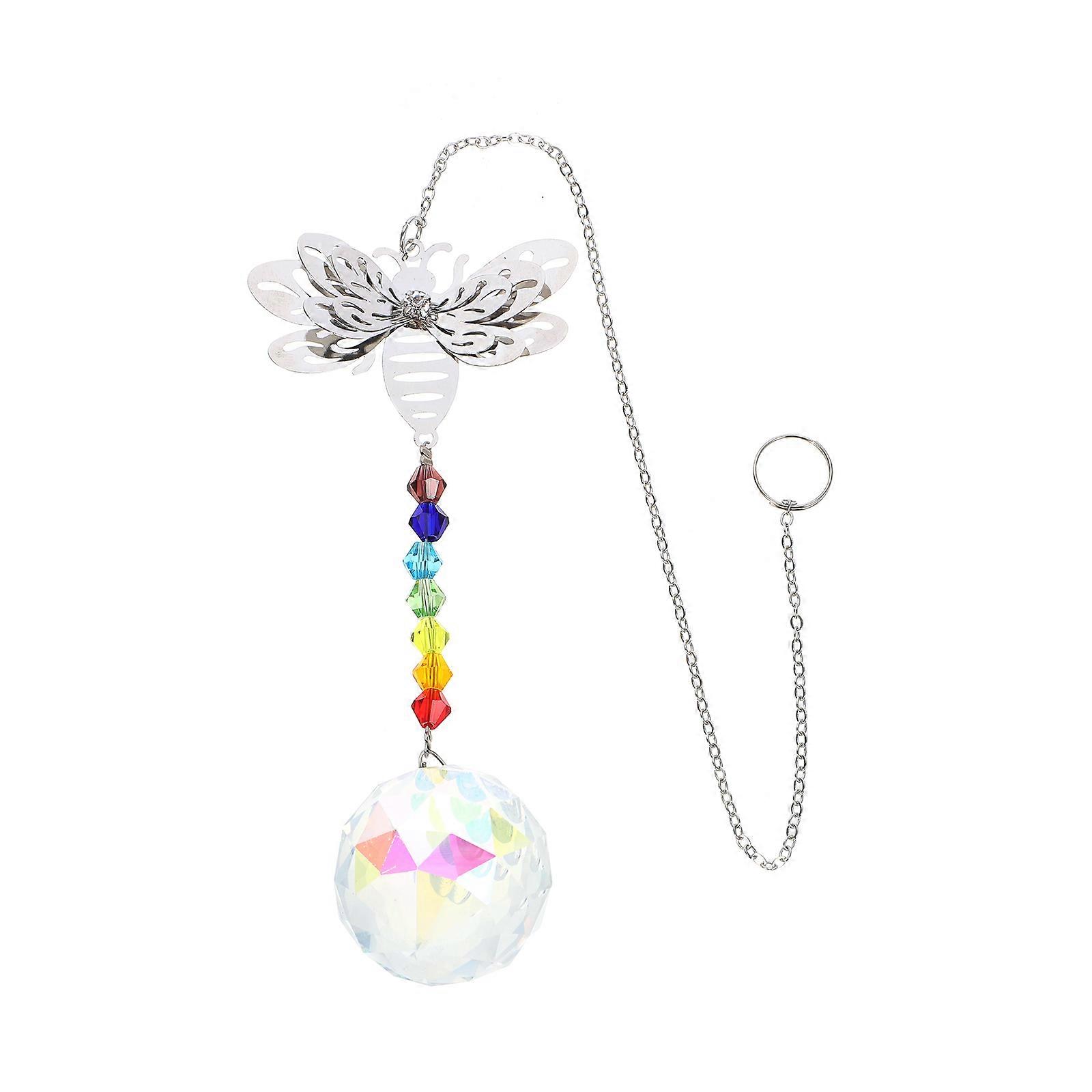 Hanging Ornament For Home Cross Crystal Wind Chime Pull Chain Extender Pendant Household Users Ceiling Lamps 32x5cm Iron 1Pack