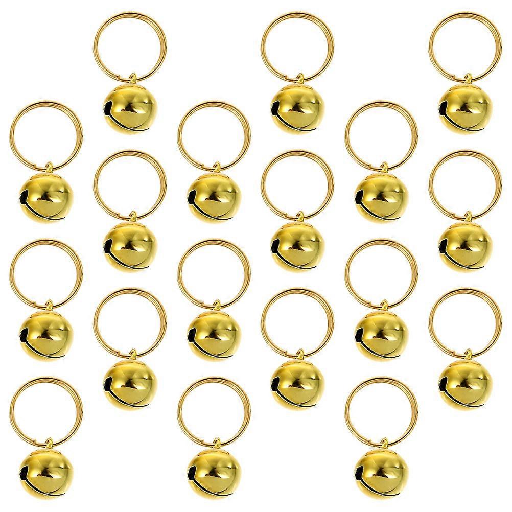 Gold Copper Pet Bells Set – 18pcs Decorative Jingle Bells for Dog Collars, Holiday Crafts, and Festive Home Decorations