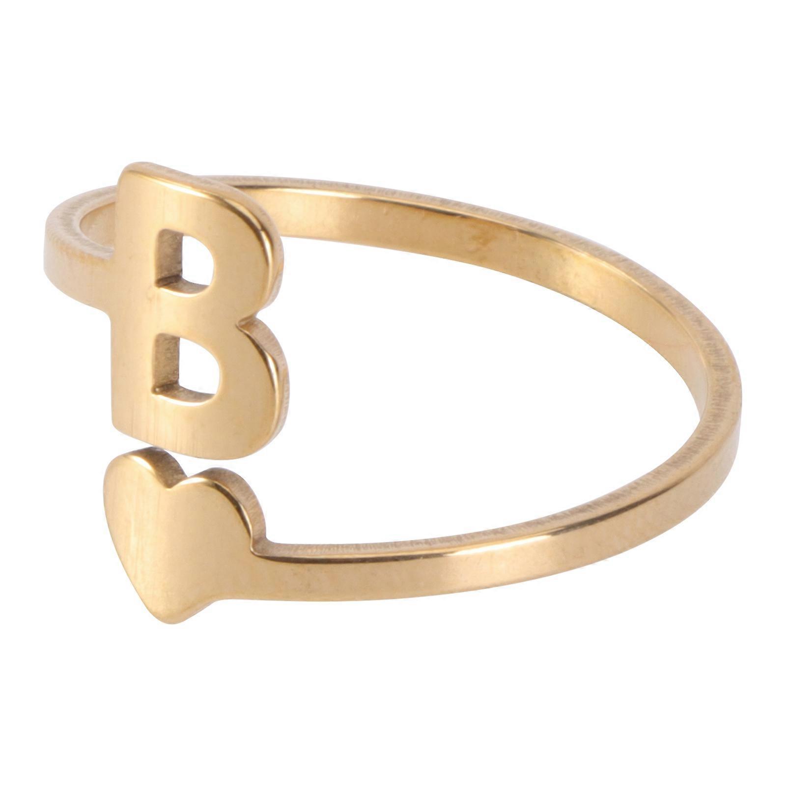 Creative Ring Decoration Simple and Novel Stainless Steel Golden Finger Ring for Many Occasions 1PC