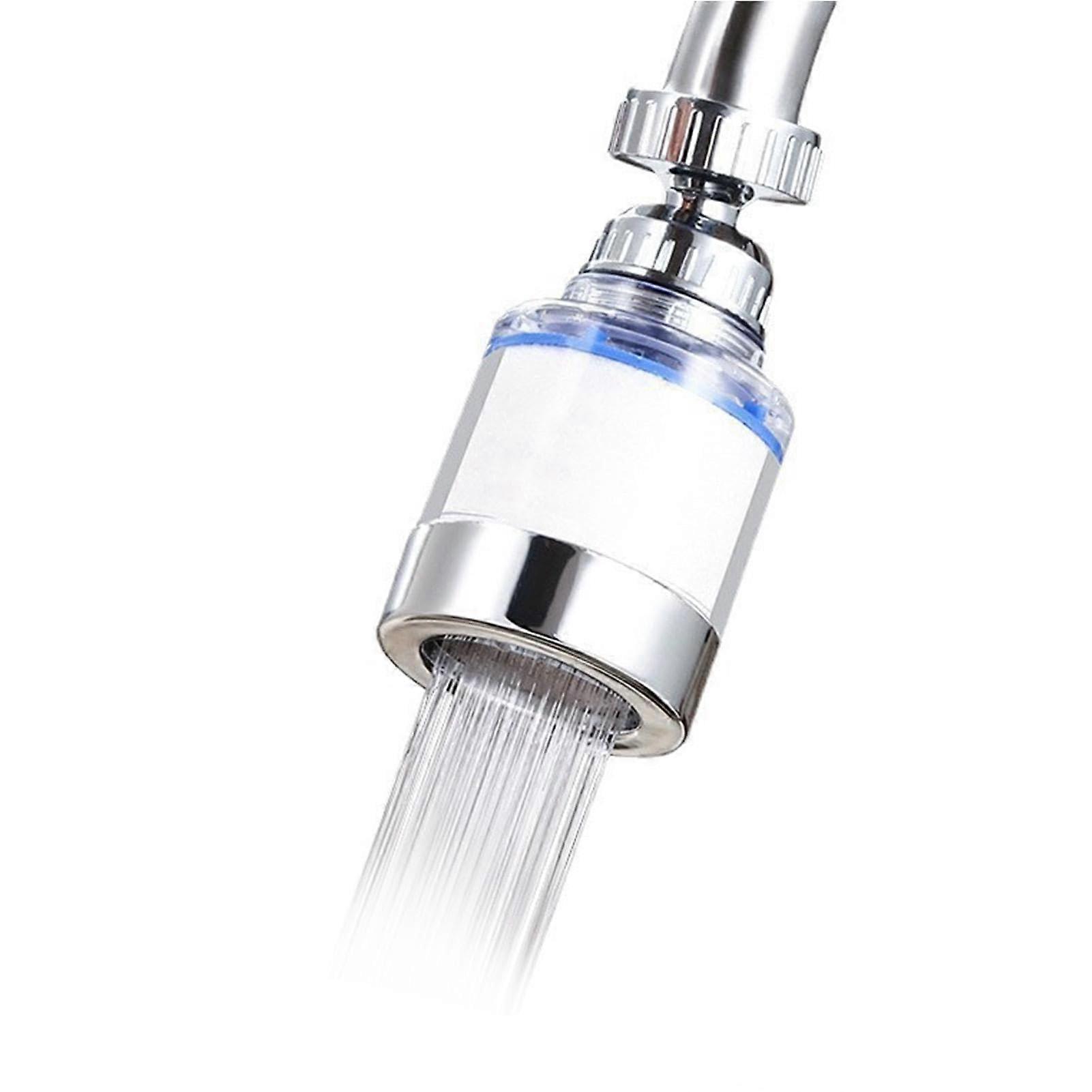 Sink Faucet Filter System with Faucet Holder, Compatible Water Filtration, Easy Install, Chrome Finish