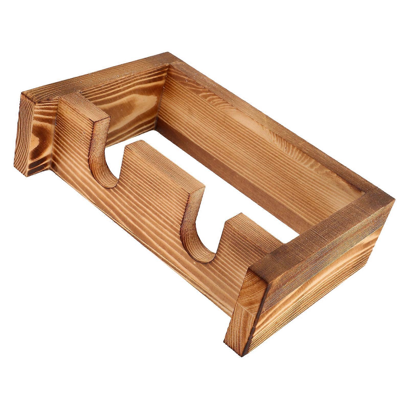 Heart Shaped Hydroponic Vase Planter with Wooden Stand for Kids Use Light Brown 5.5 Inches
