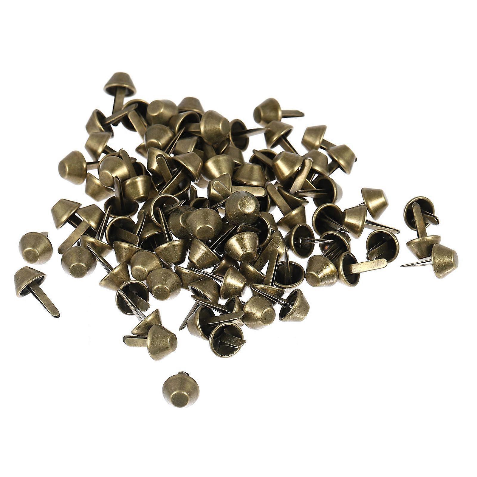 Decorative Rivets 100Pcs Fixator For Crafts Using Premium Metal Material Dark Brown