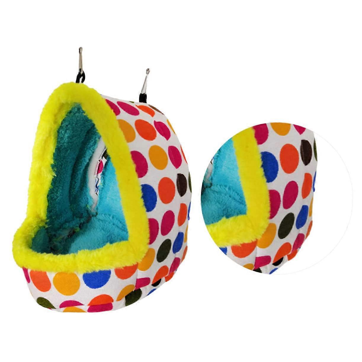Hanging Hammock for Small Animals Fluffy Winter Warmth for Birds Cozy Nest for Hamsters, 30x30cm