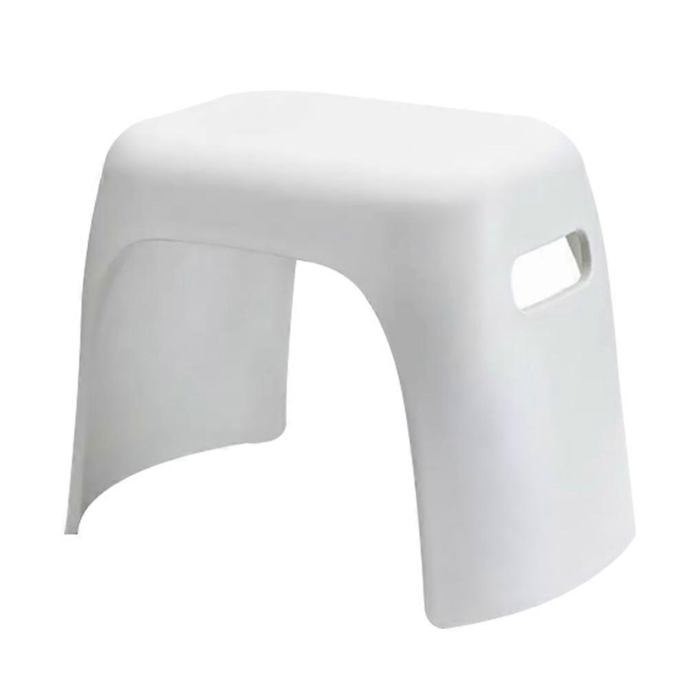 White Kids Footstool with Strong Bearing Capacity for Home or Bathroom Use Sturdy PP Material