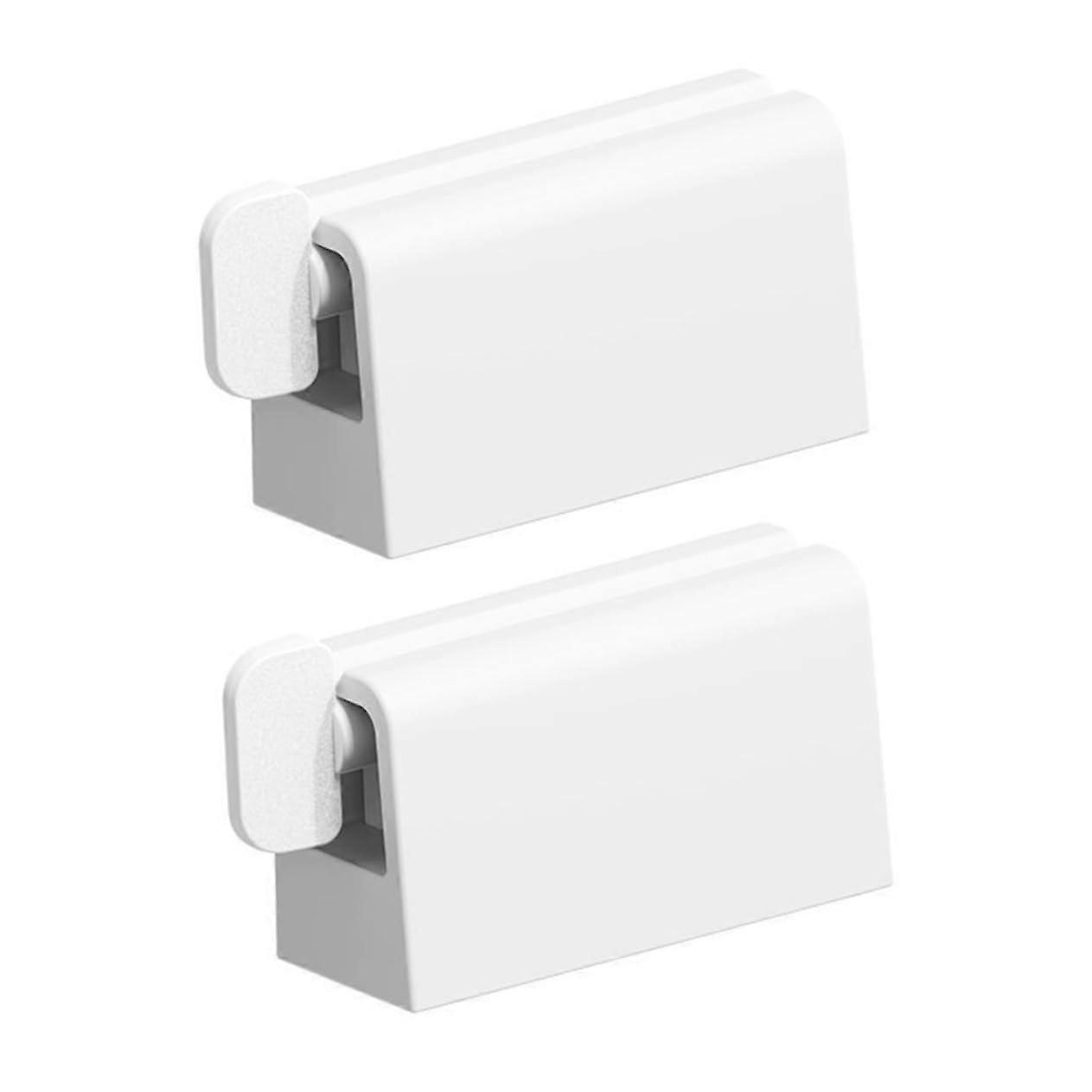 Automatic Toothpaste Dispenser 2-Pack, Space-Saving Bathroom Squeeze Mechanism, Reusable and Practical Design