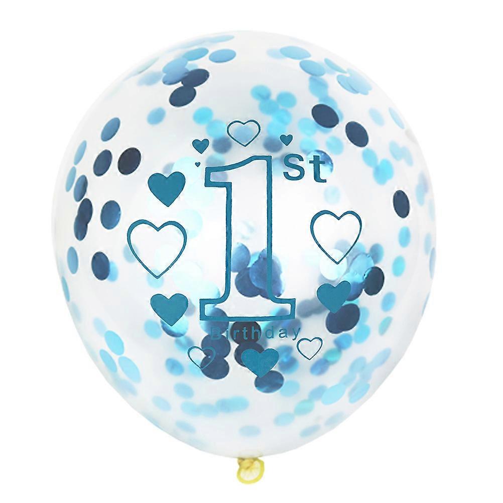 15Pcs Latex Balloons First Birthday Decorations Assorted Supplies Set For Babies With 10M Ribbon Perfect For Creating Festive Atmosphere