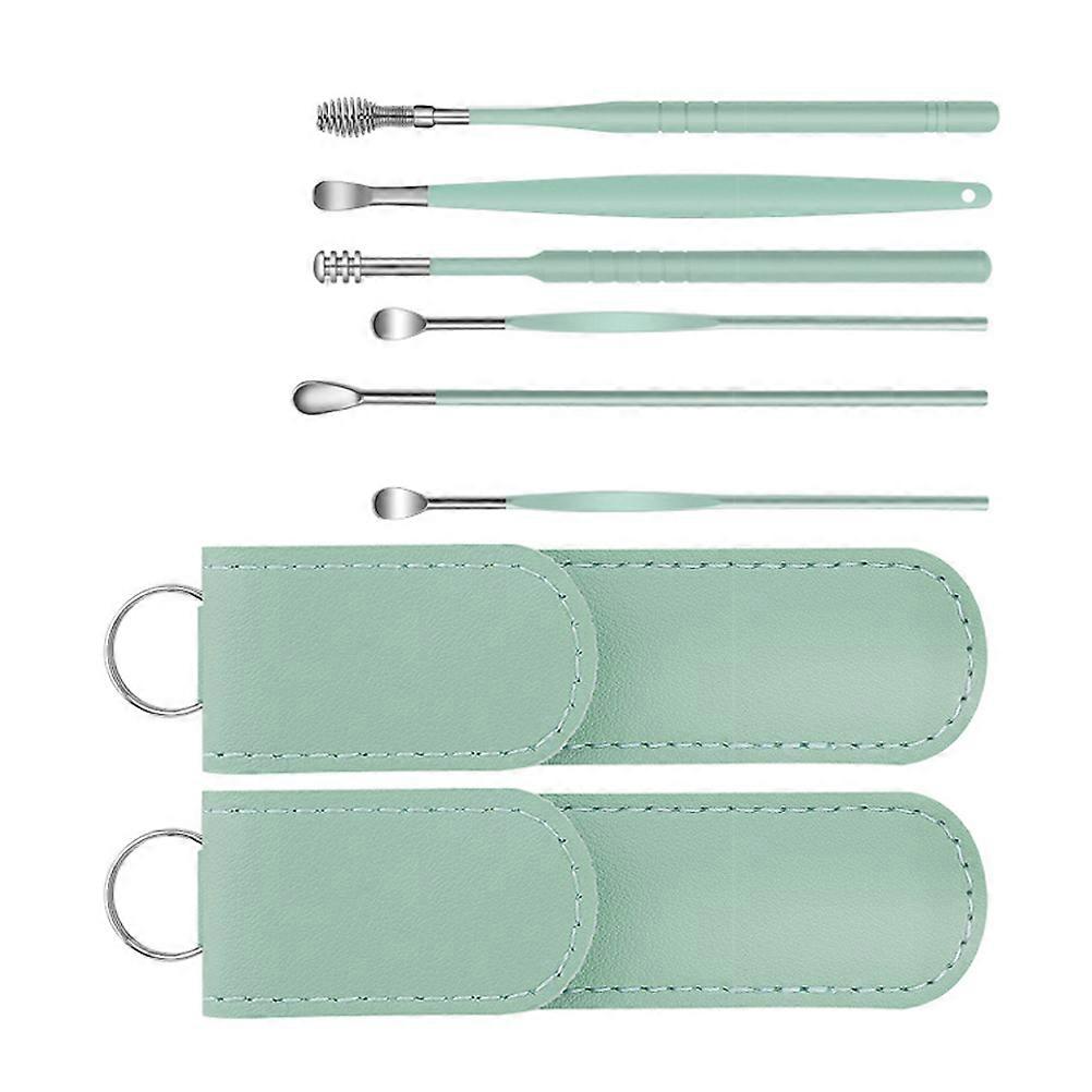 2 Sets Ear Cleaners Multi Function Wax Cleaners Portable Ear Pickers With Wax Supply