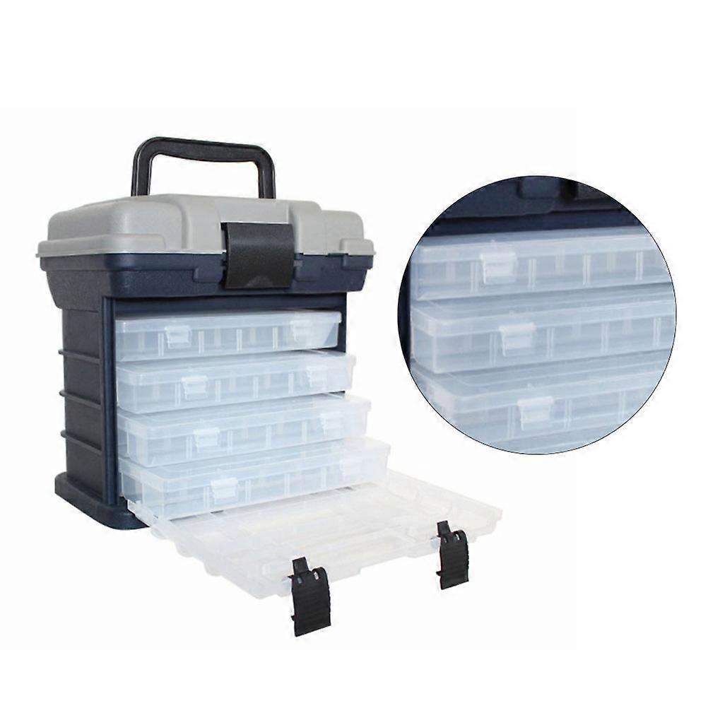 Fishing Lure Storage Multi-Function Fishing Box Made For Fishing Use Compact And Portable 4-Layer Design 1Pcs