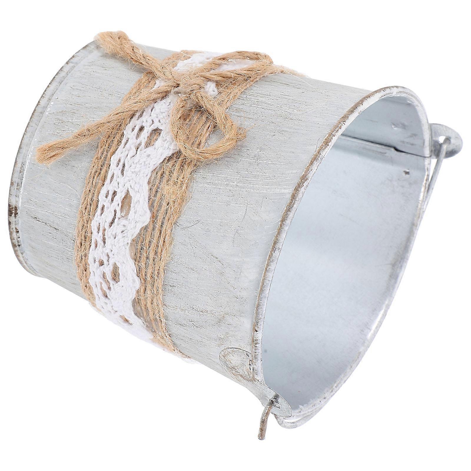 Rustic Metal Bucket Ideal For Homeowners Flower Decoration 3.1×3.1×3in 1Pcs