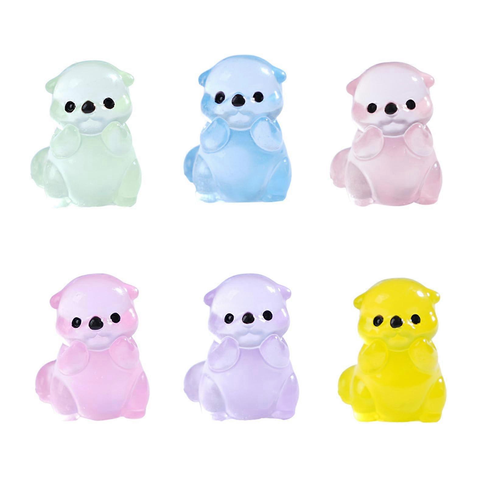 Cartoon Leuchtet In Dunklen Statue Glow-In-The-Dark Resin Miniature Figures Desk Accessory Sea Creatures For Friends