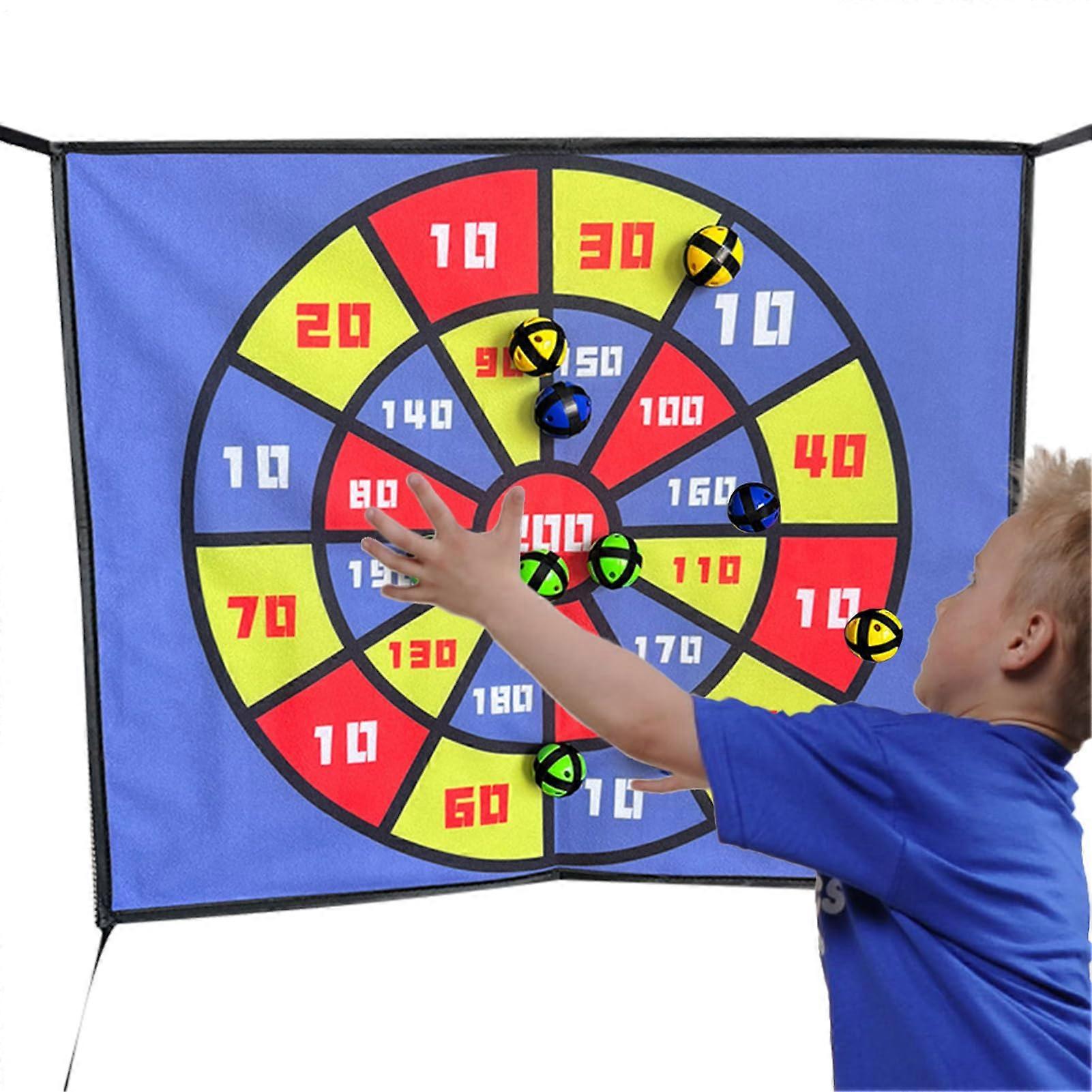 Children's Dartboard Trampoline Toy with 10 Sticky Balls for Outdoor Activities