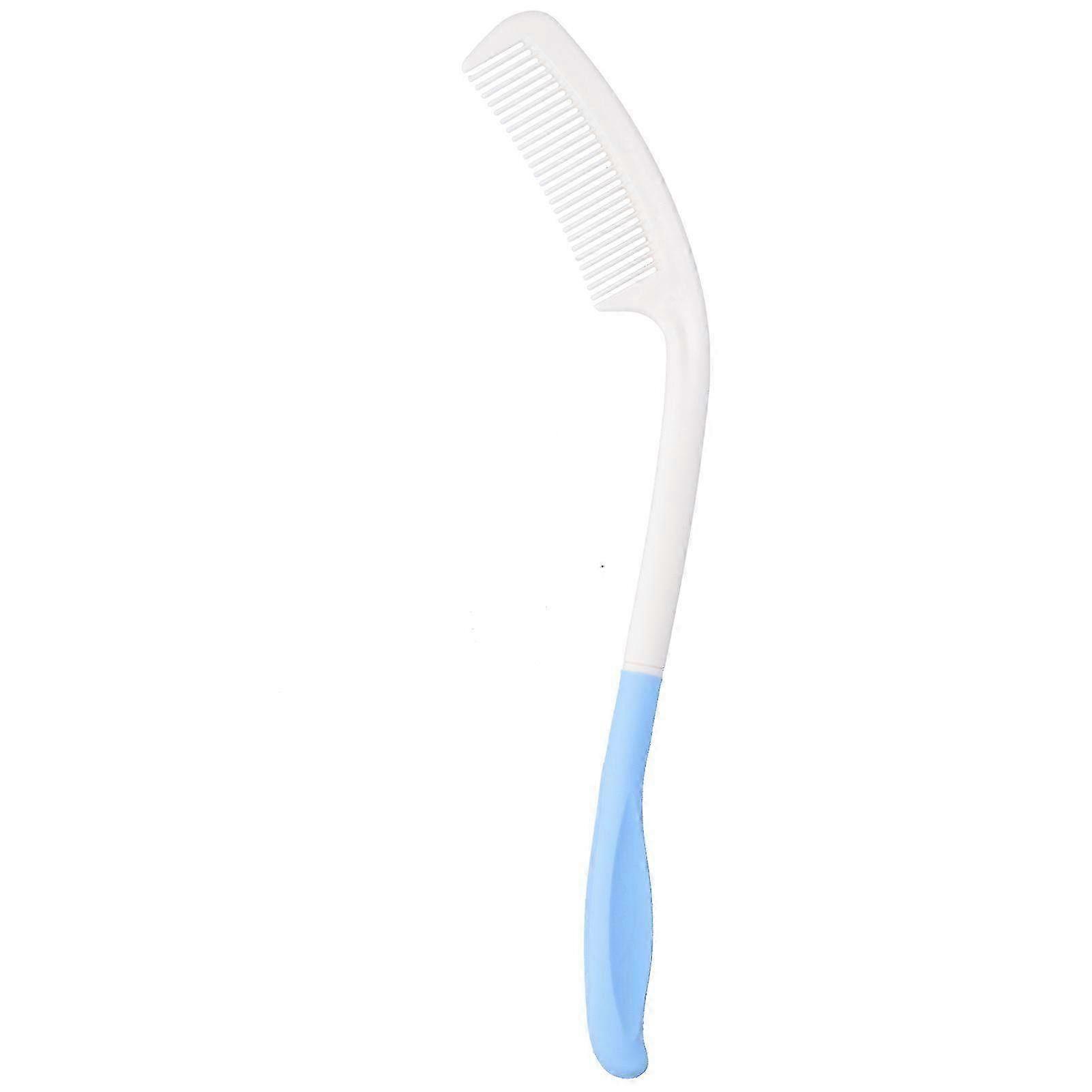 Ergonomic Long Handle Comb with Curved Grip - Ideal Hair Tool for Elderly & Disabled Individuals for Comfortable Grooming
