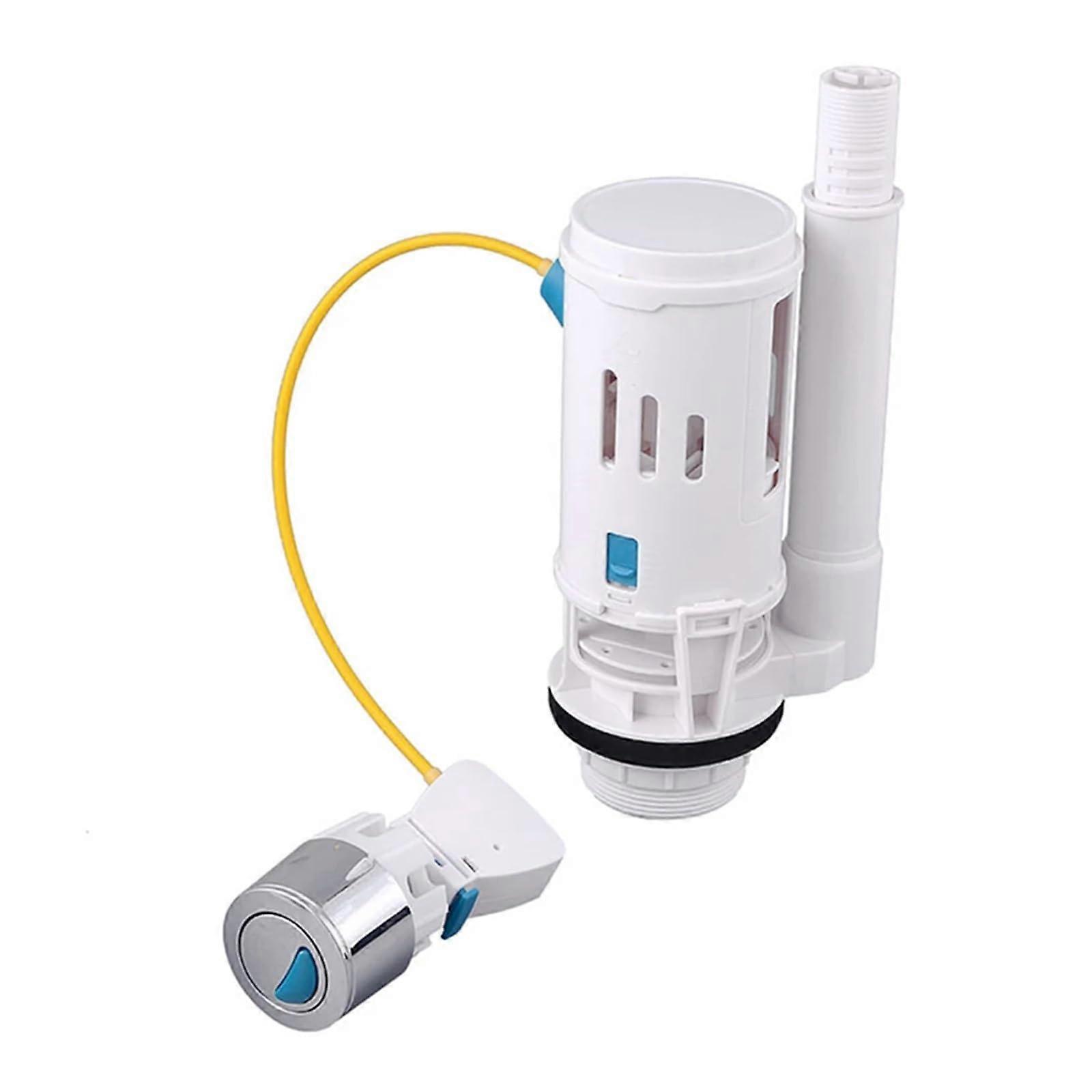 GUYTRM water tank, dual flush, fill and drain valves, flush button, water tank part for universal seats, toilet flush valves lingli Chrome