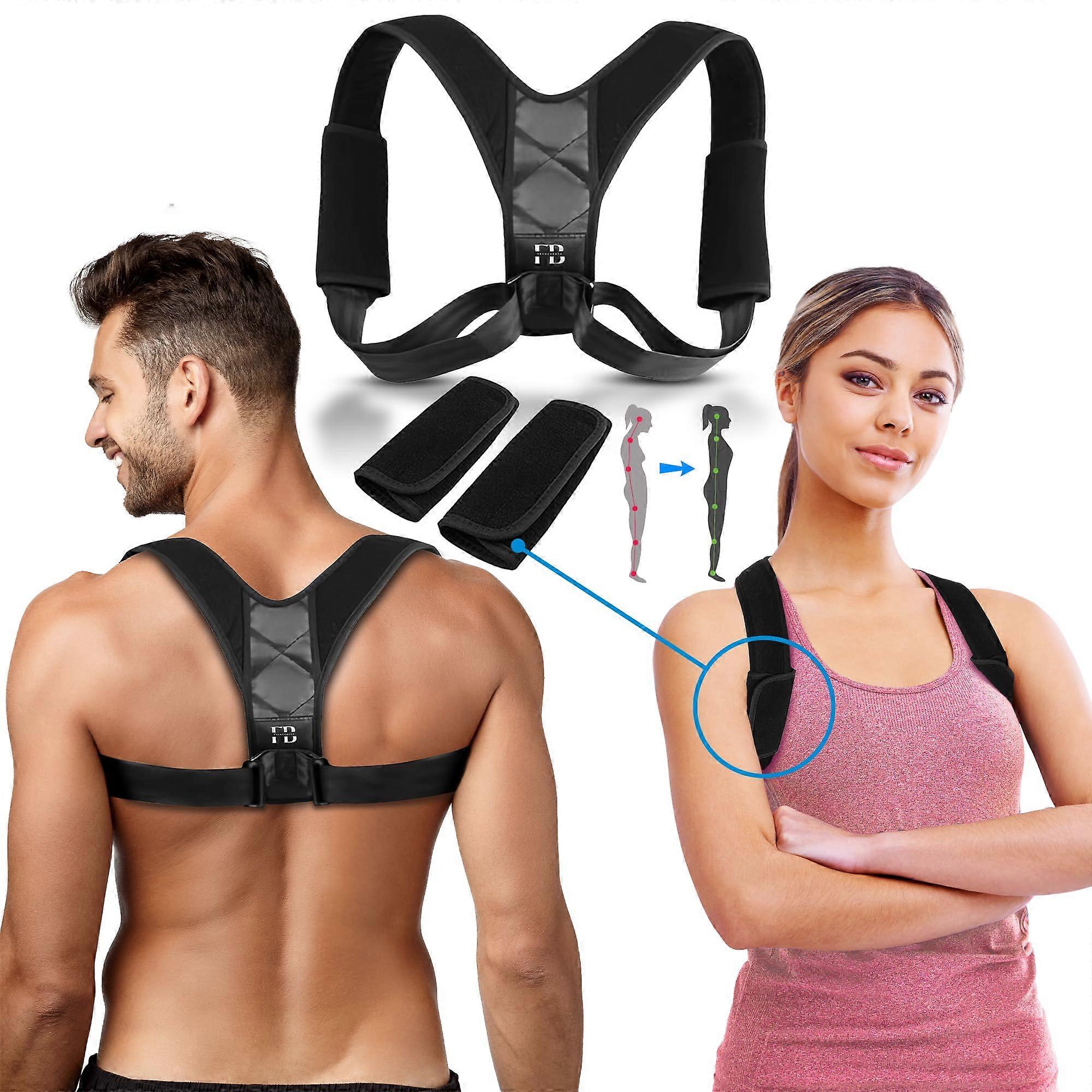 Back Straightener, Posture Corrector For Men And Women, Adjustable Back Strap Posture Trainer For Back Pain M/L 85-105cm