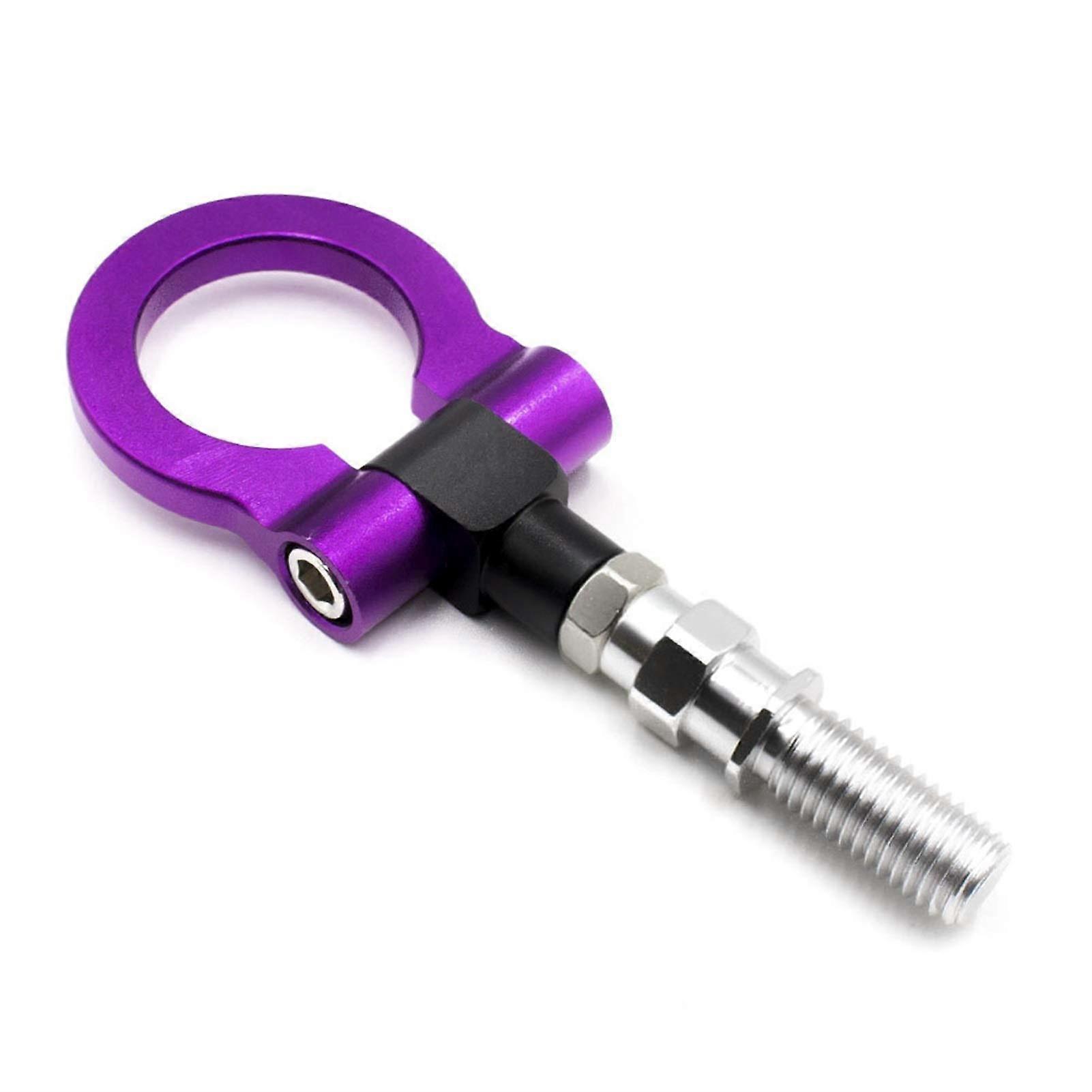 Racing Tow Hook - Universal Towing Rings Set for Cars, Purple Tow Bars, Compatible with Various Models, Durable Material