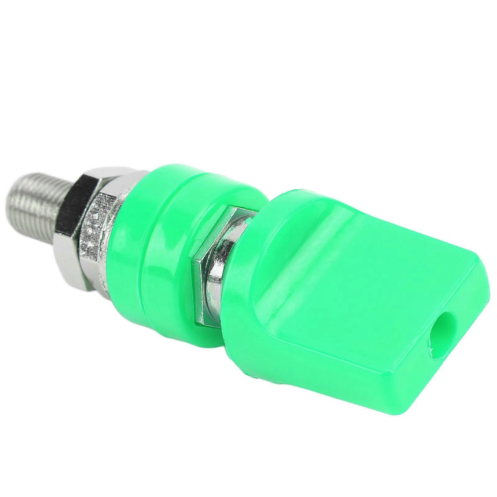 Binding Post Wire Terminal Connector M10 Thread 100A Large Current for 4mm Banana PlugGreen 
