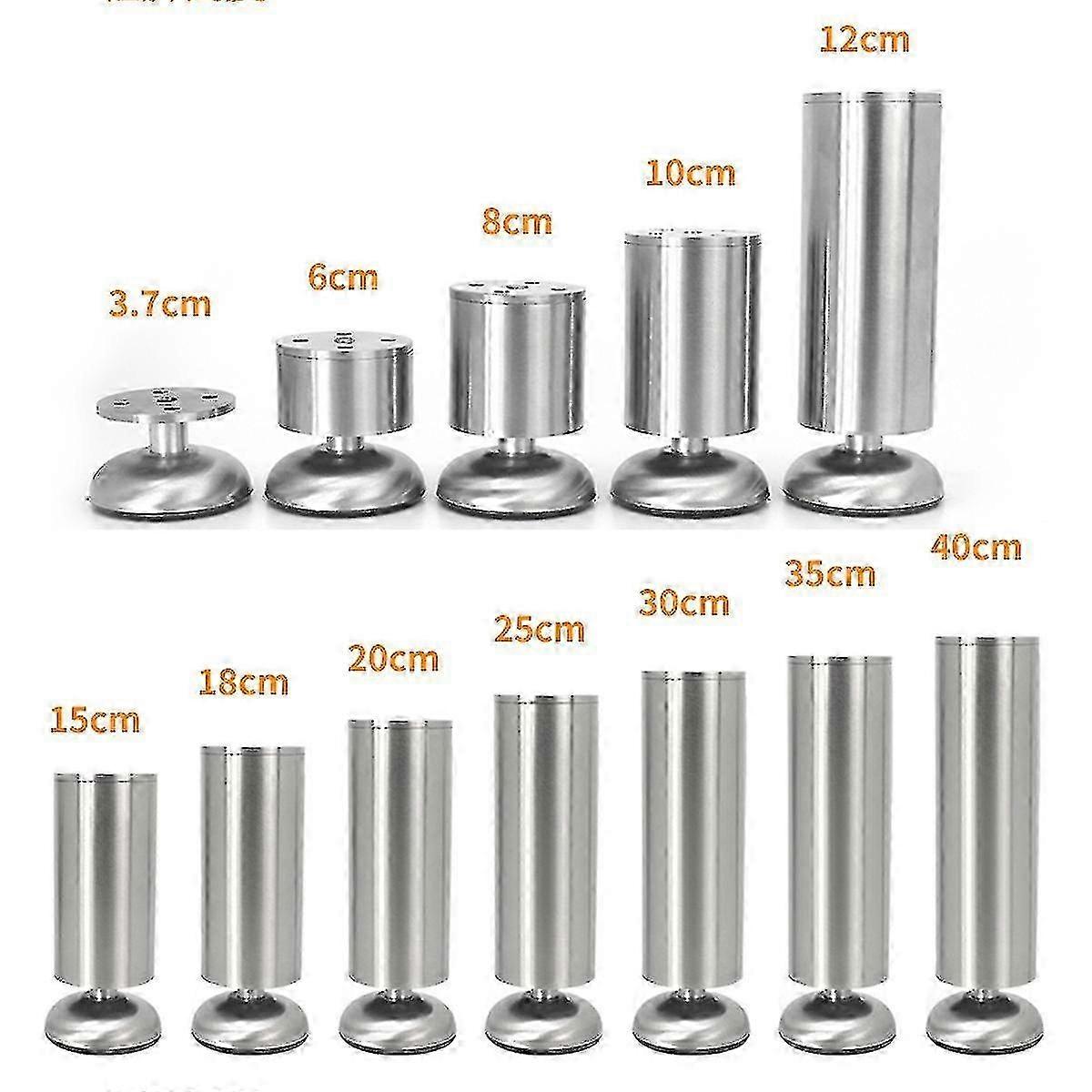 キャビネットとテーブル用の交換用脚、ステンレス製の調節可能な頑丈な脚