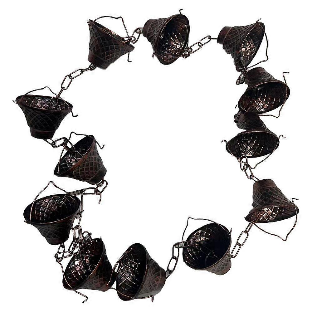 Rain Chains for Outside, Gutter Chain with 12 Funnel Cups Rain Catcher Chain