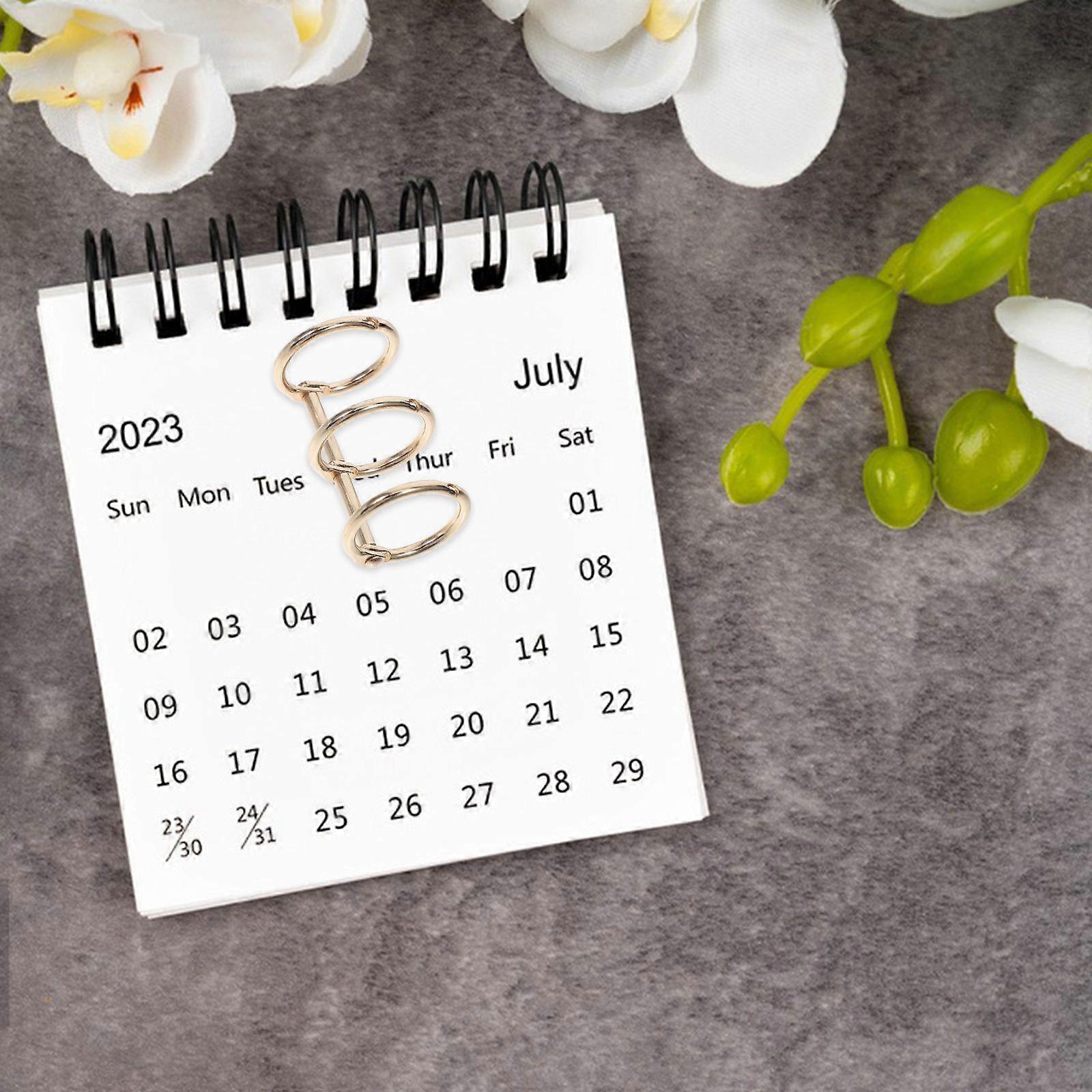 2 Pcs Metal Loose Leaf Binder Rings for DIY Travel Diary Photo Album and Calendar Practical Binding Rings Loose Leaf Binding Ring DIY Notebook Coils