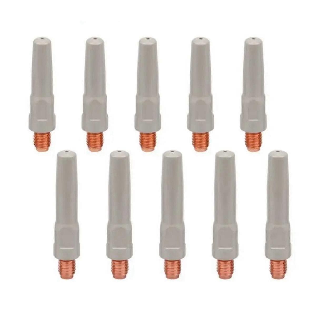 10PCS Anti-Welding Slag Welding Wire Feeding Tips - Coated Welding Torch Nozzles for MIG Welding Tools, Consumables 8.8x40x1.0mm