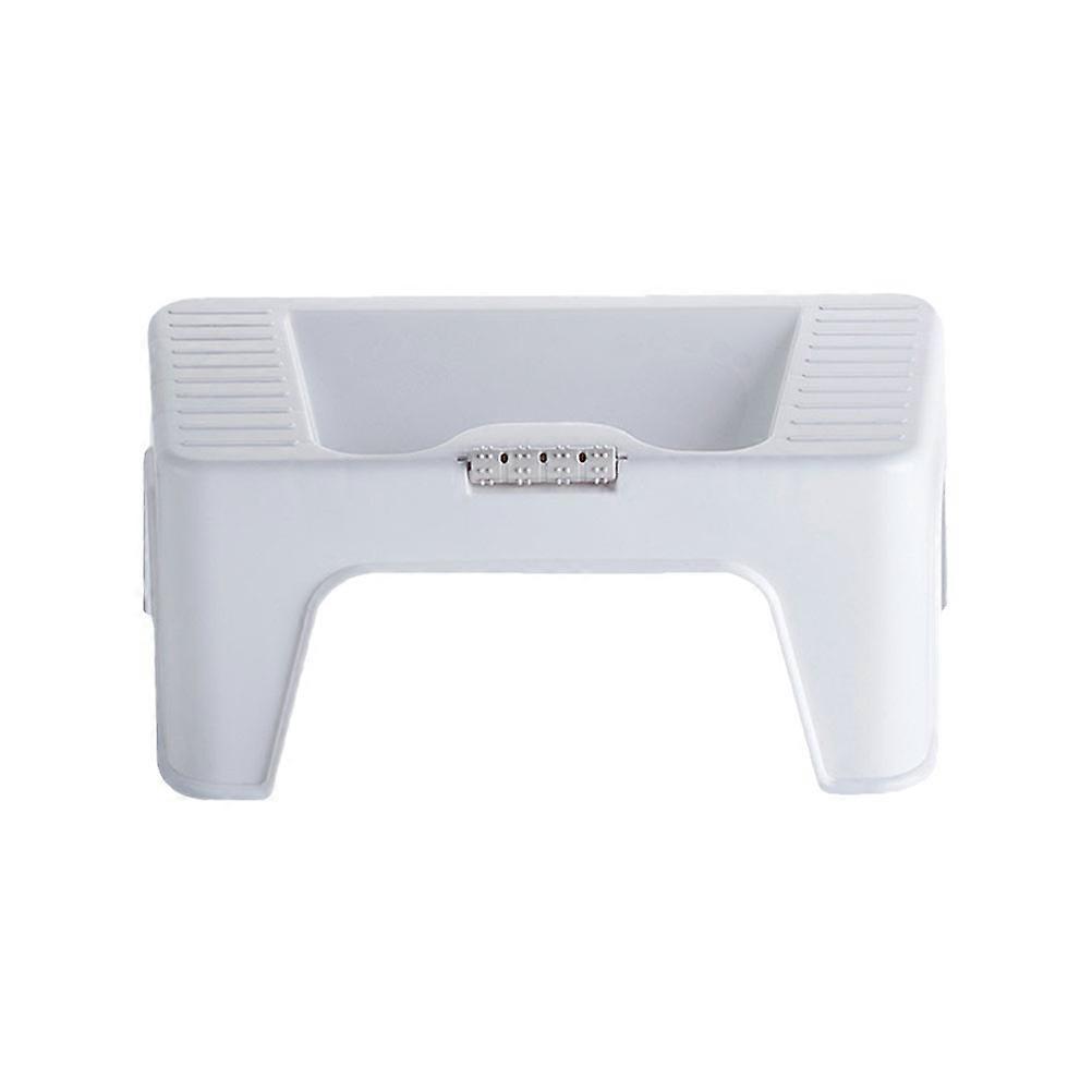Feet Support Stool Toilet Footstool Bathroom Use Plastic White with Roller Massager 1Pack